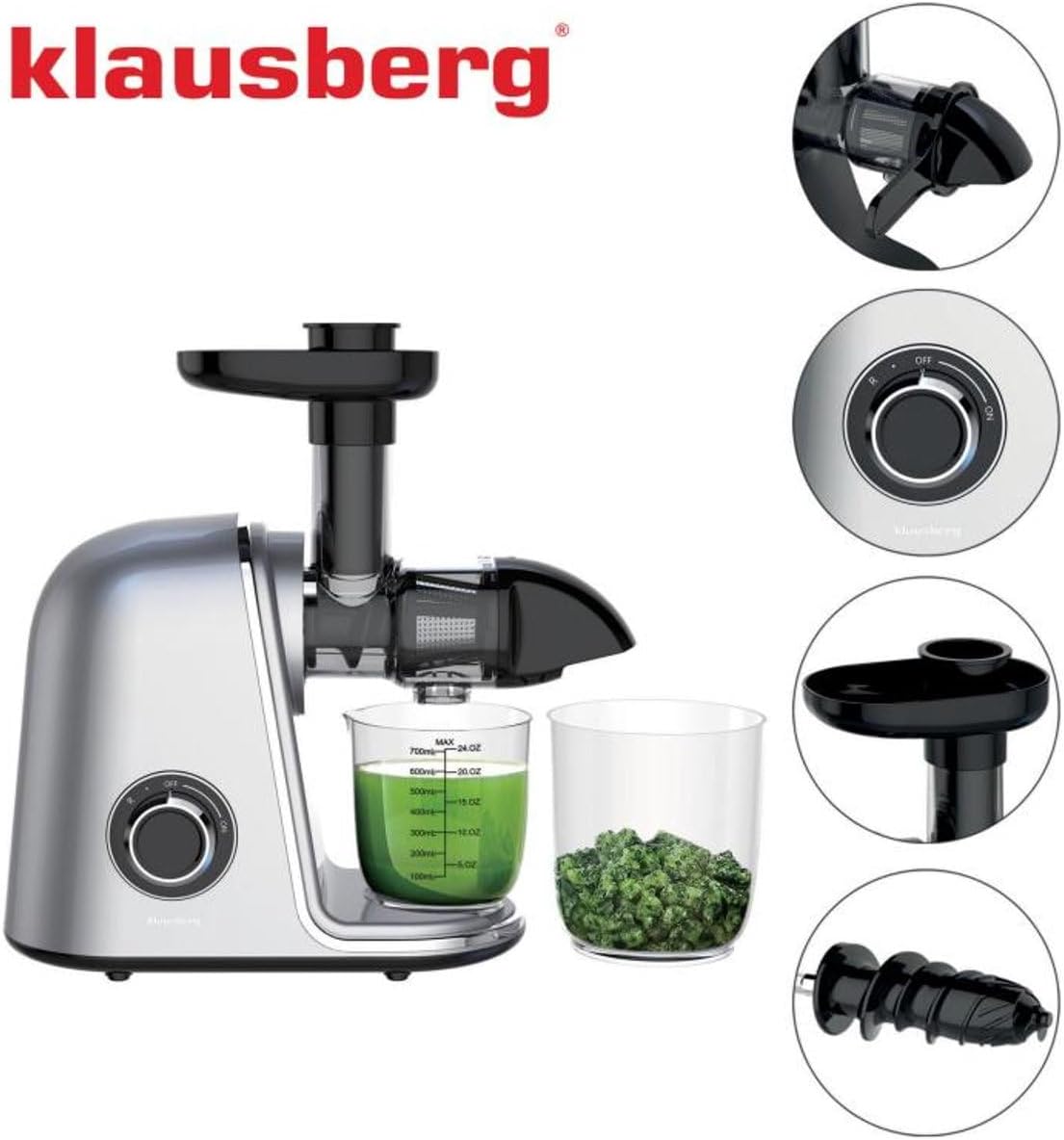 Entsafter mit 7-Stufen-Presssystem