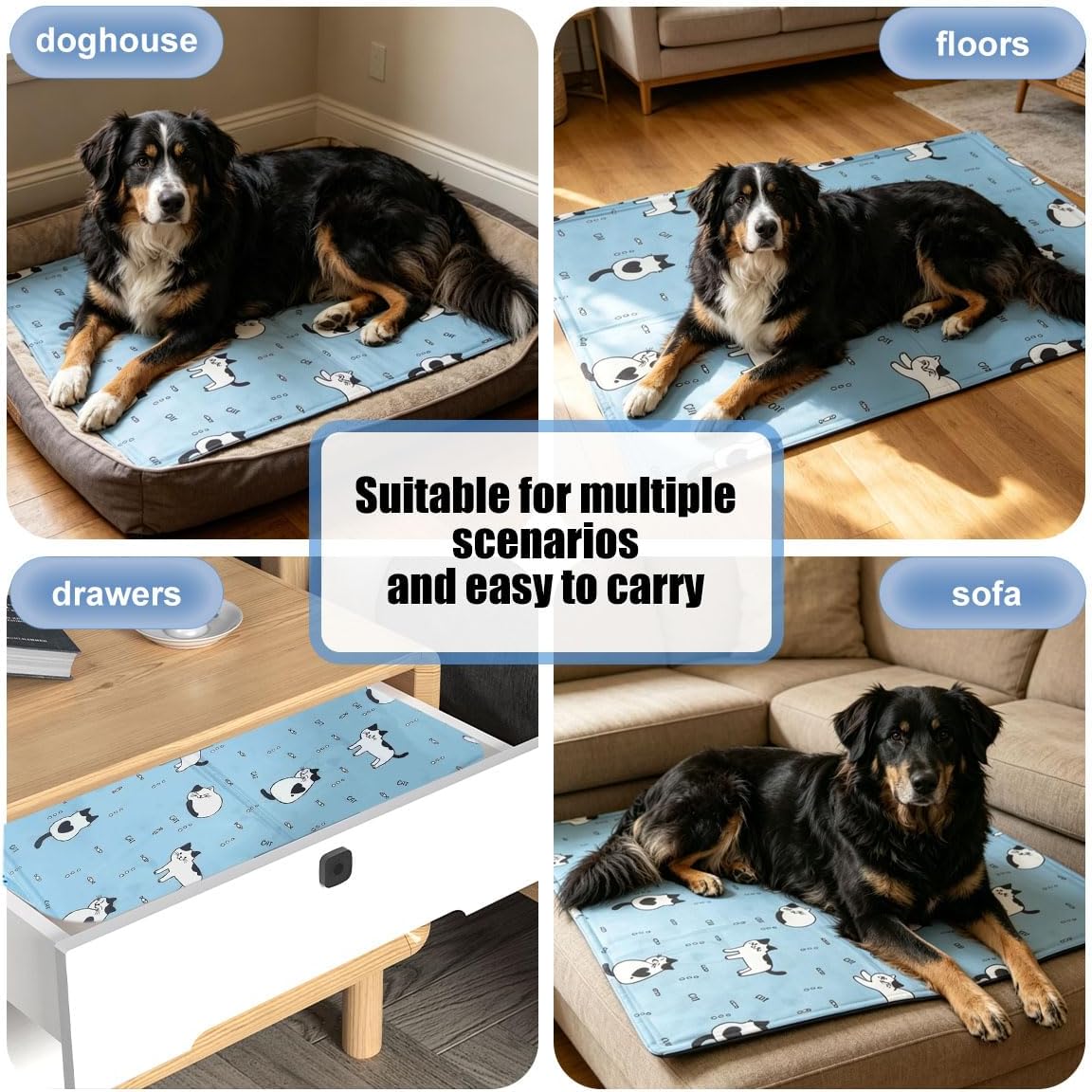 Kühlmatte für Hunde und Katzen, 60 x 90 cm, hbxm-60*90cm