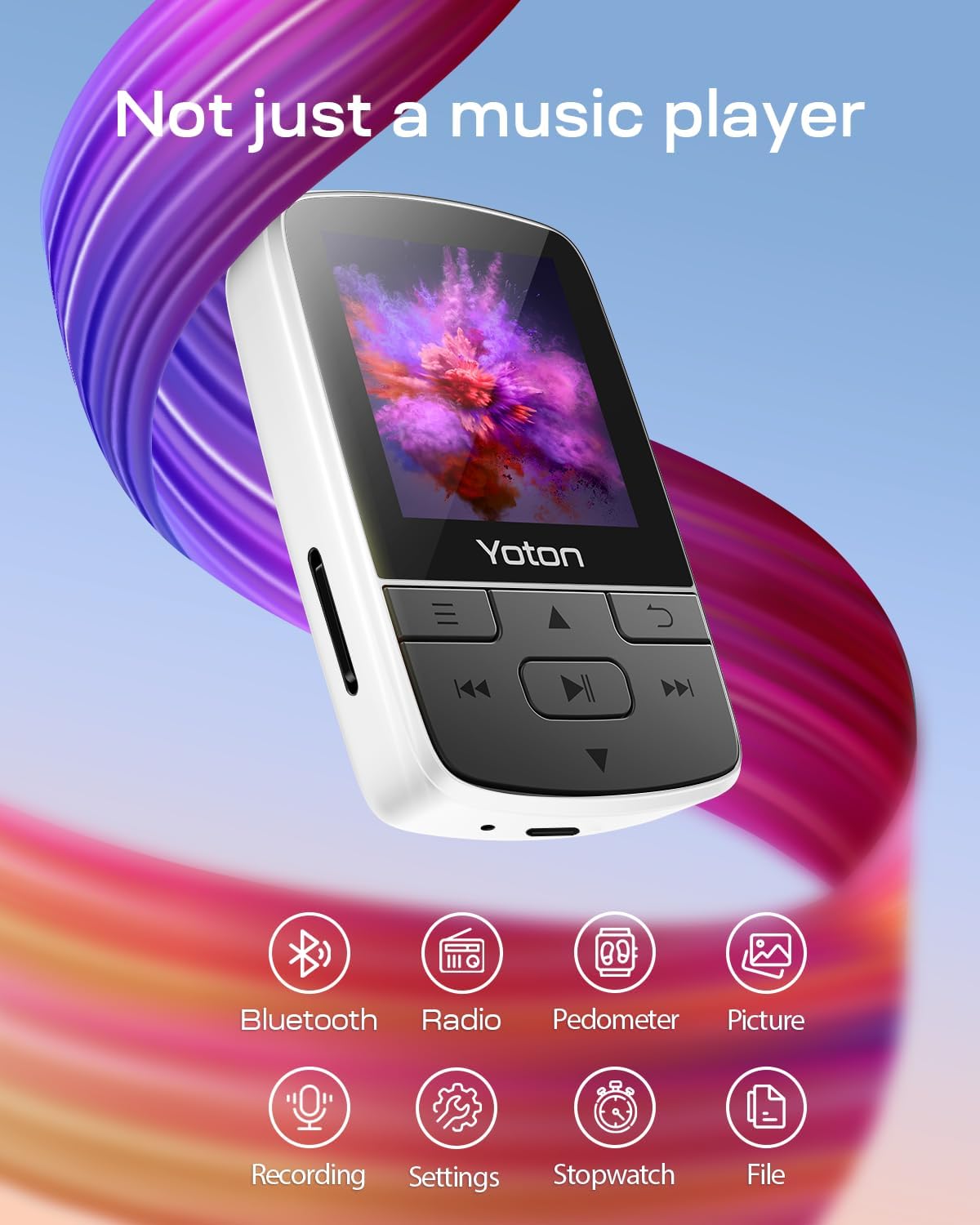 MP3-Player mit Sportclip, Weiss