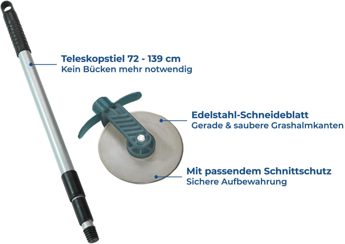 Rasenkantenschneider mit ausziehbarem Teleskopstiel