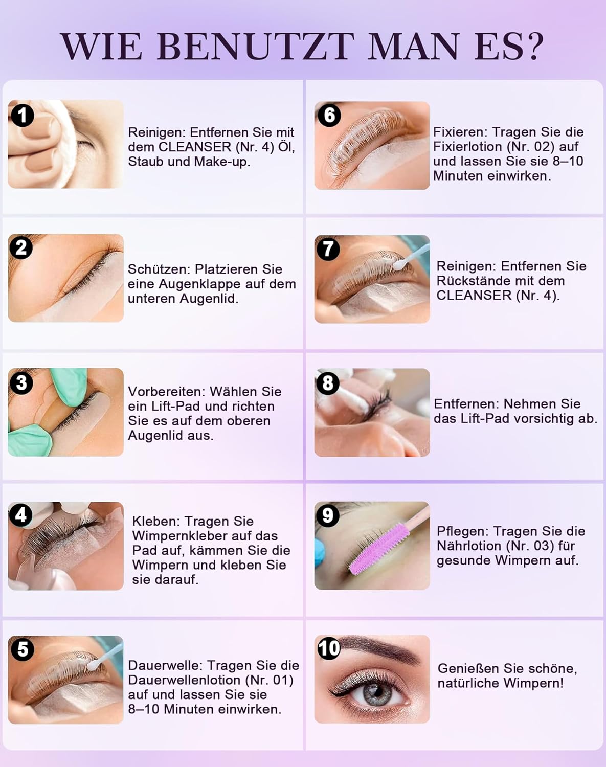 Wimpernlifting-Kit, Unscent