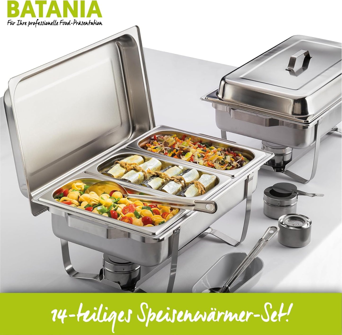 14-teiliges Chafing Speisewärmer Set