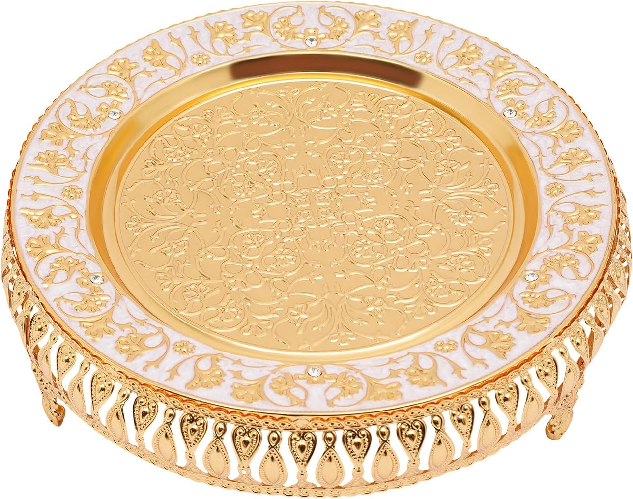 Vintage Türkisches Kaffeekannen-Set mit Tassen & Tablett, Gold