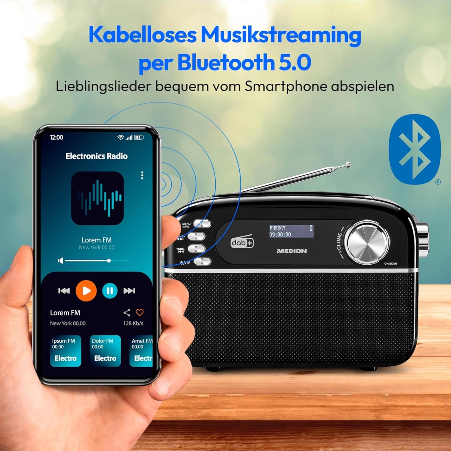 DAB+ Radio LIFE E66809, schwarz