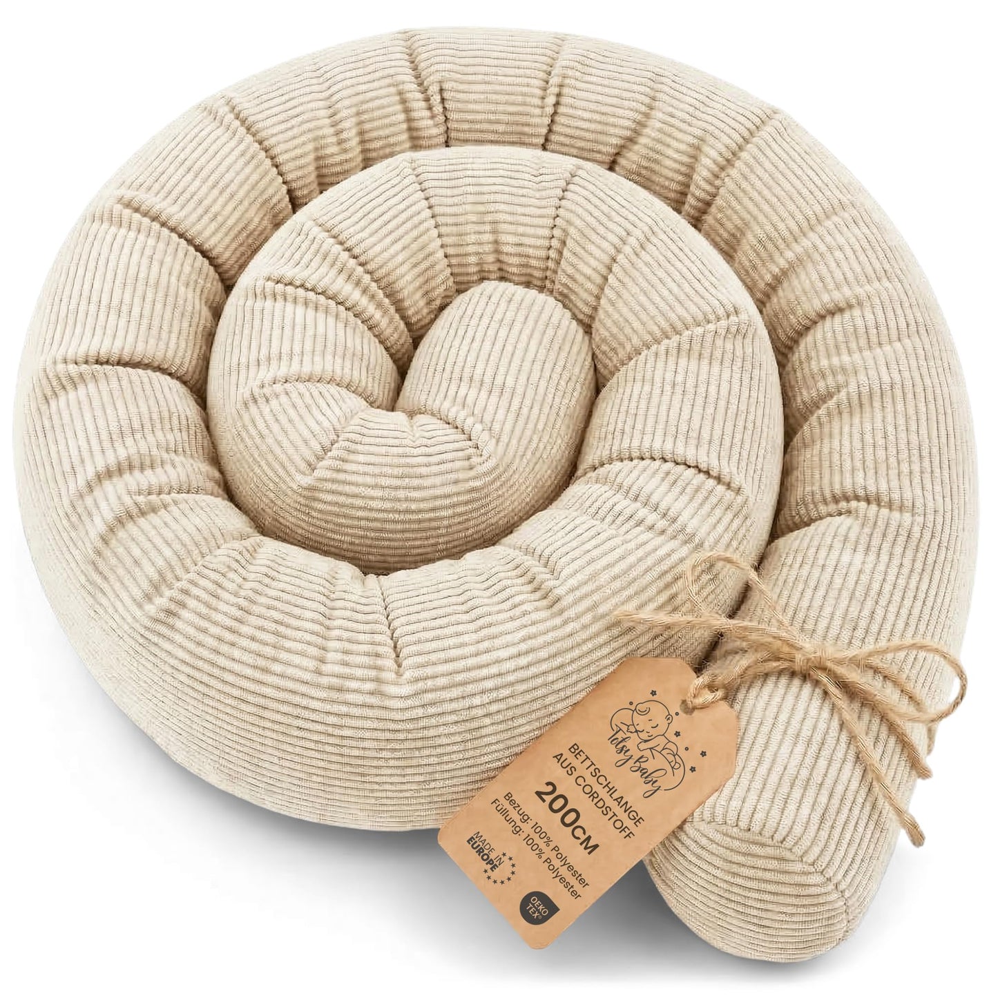 Bettschlange, Beige C 200 cm