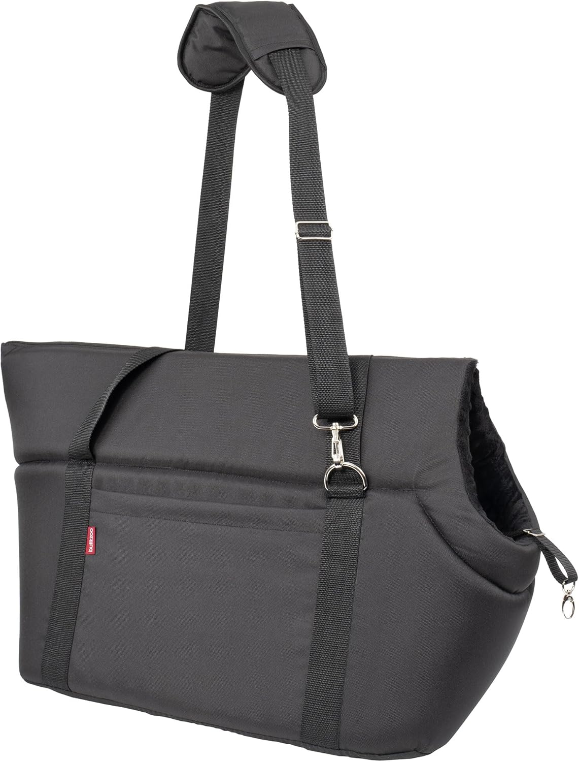 Faltbare Hundetragetasche XL bis 15 kg, XL Schwarz Schwarz/Minky