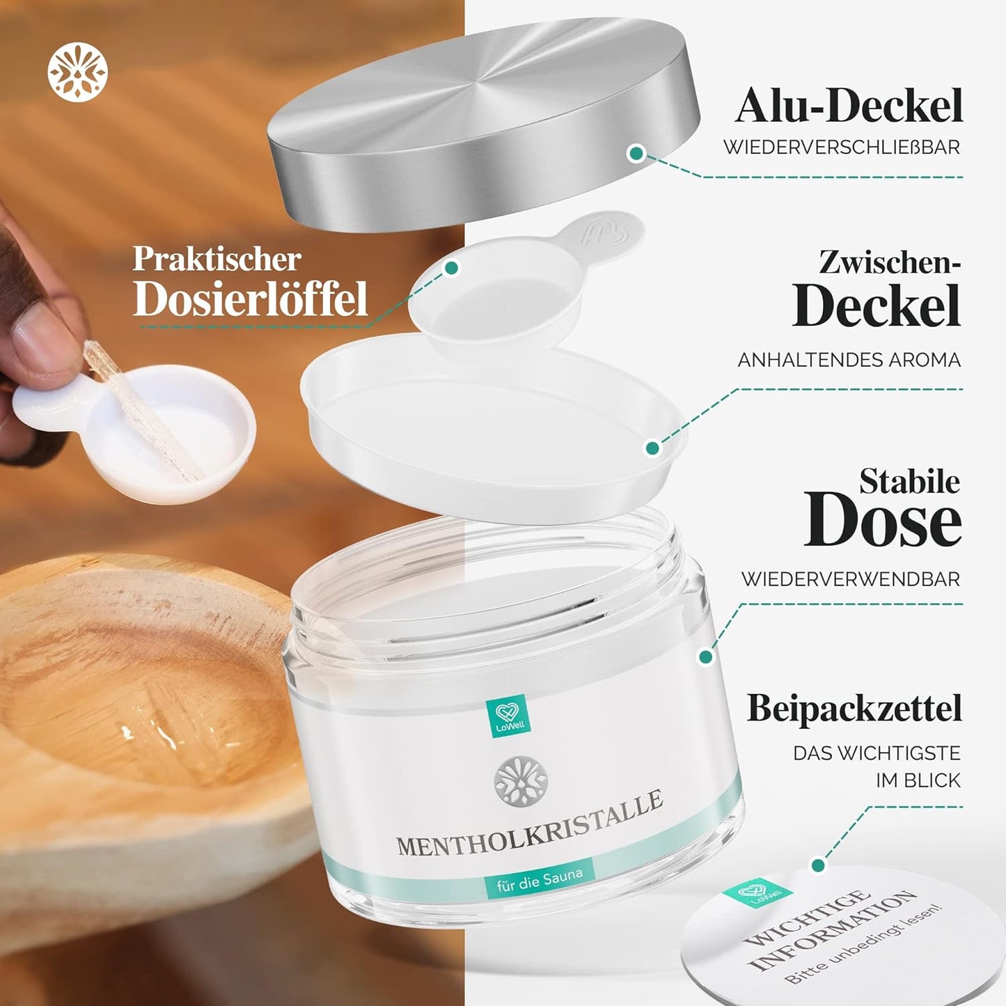 Mentholkristalle, 200 g (1er Pack)