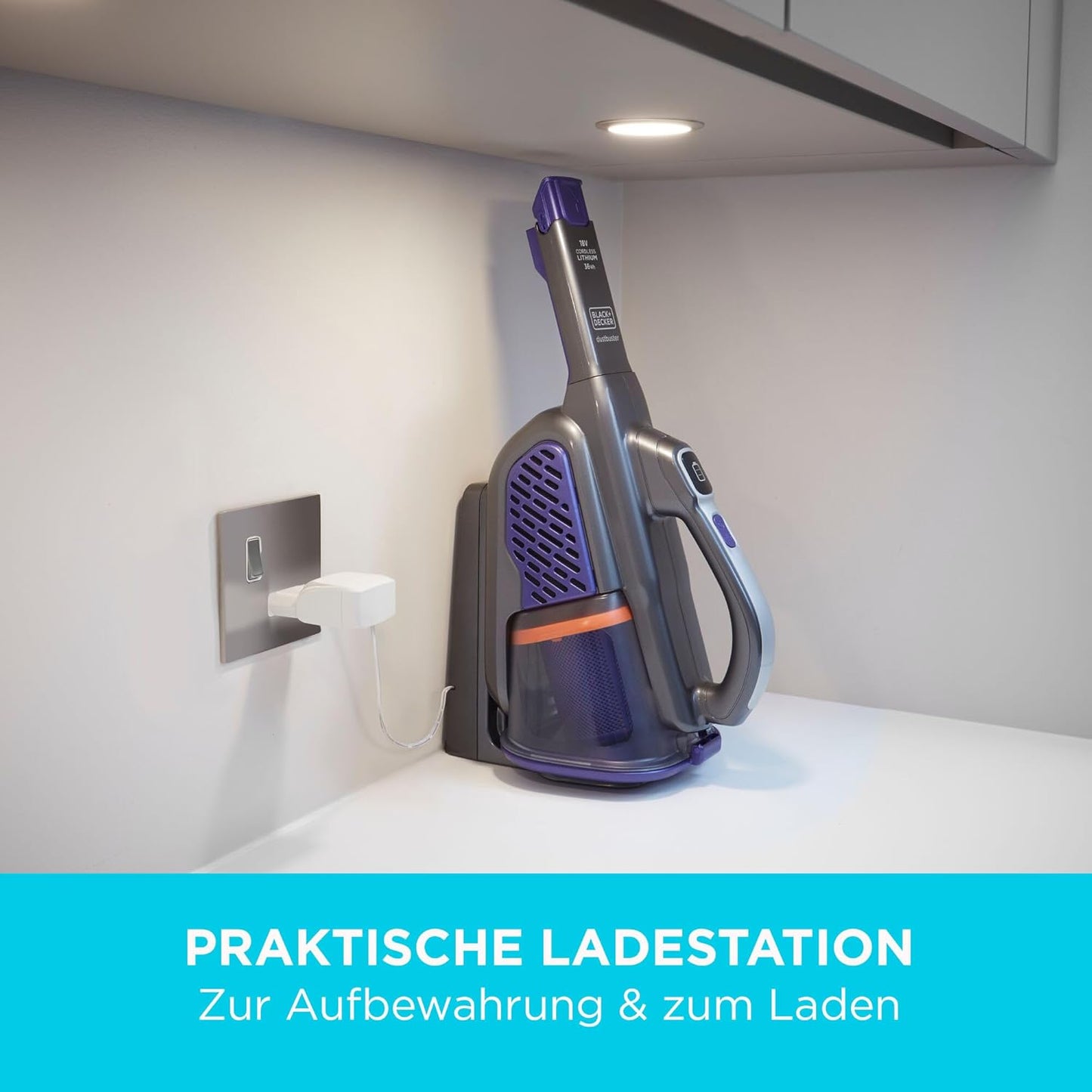 Akkustaubsauger Dustbuster Gen 11 Pet 18, mit Tierhaarbürste & Ladekabel Titanium/Silber/Violett
