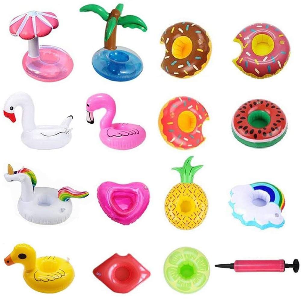 15-teiliges aufblasbares Getränkehalter-Set, 15PCS Aufblasbare Getränkehalter Set