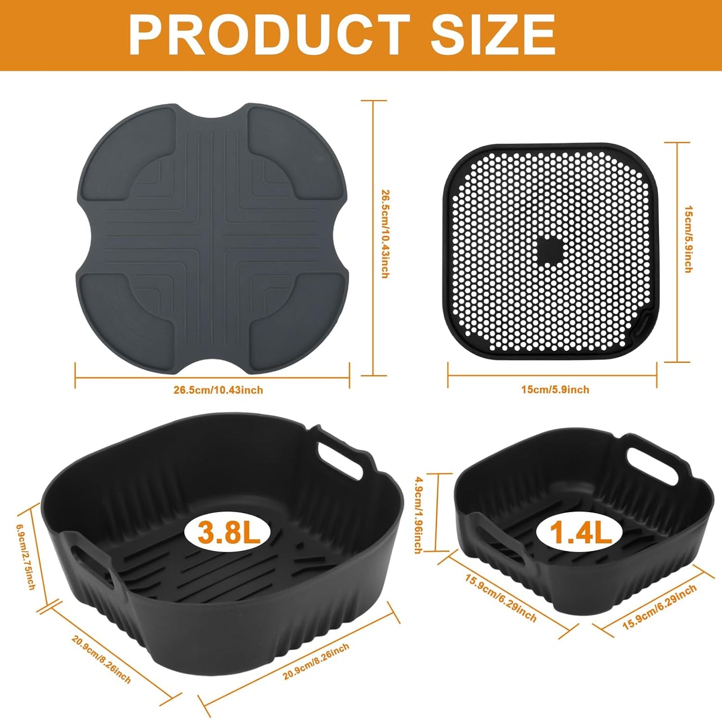 Heissluftfritteuse-Zubehör-Set für Ninja Crispi