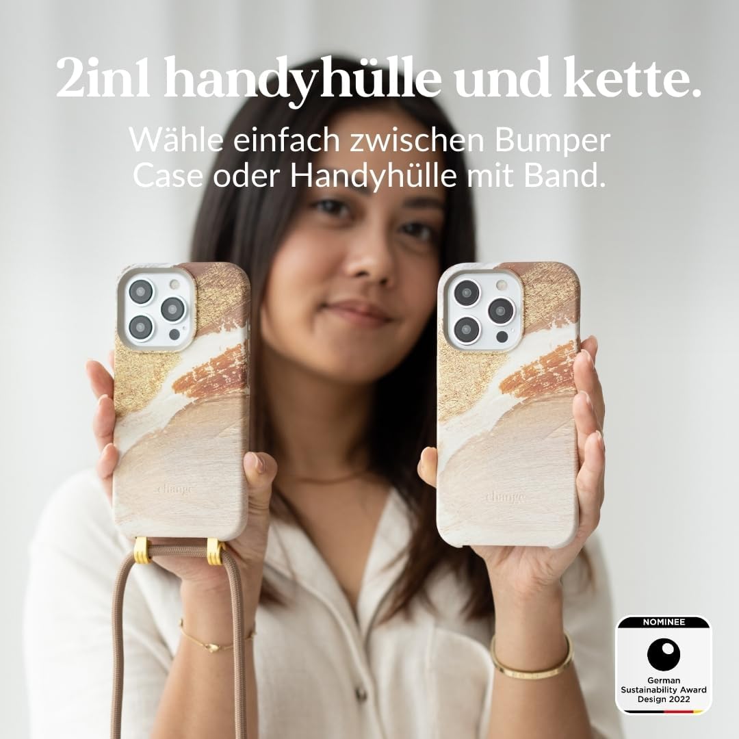 Change Case Handykette für iPhone 15 Pro, iPhone 15 Pro, Desert gold