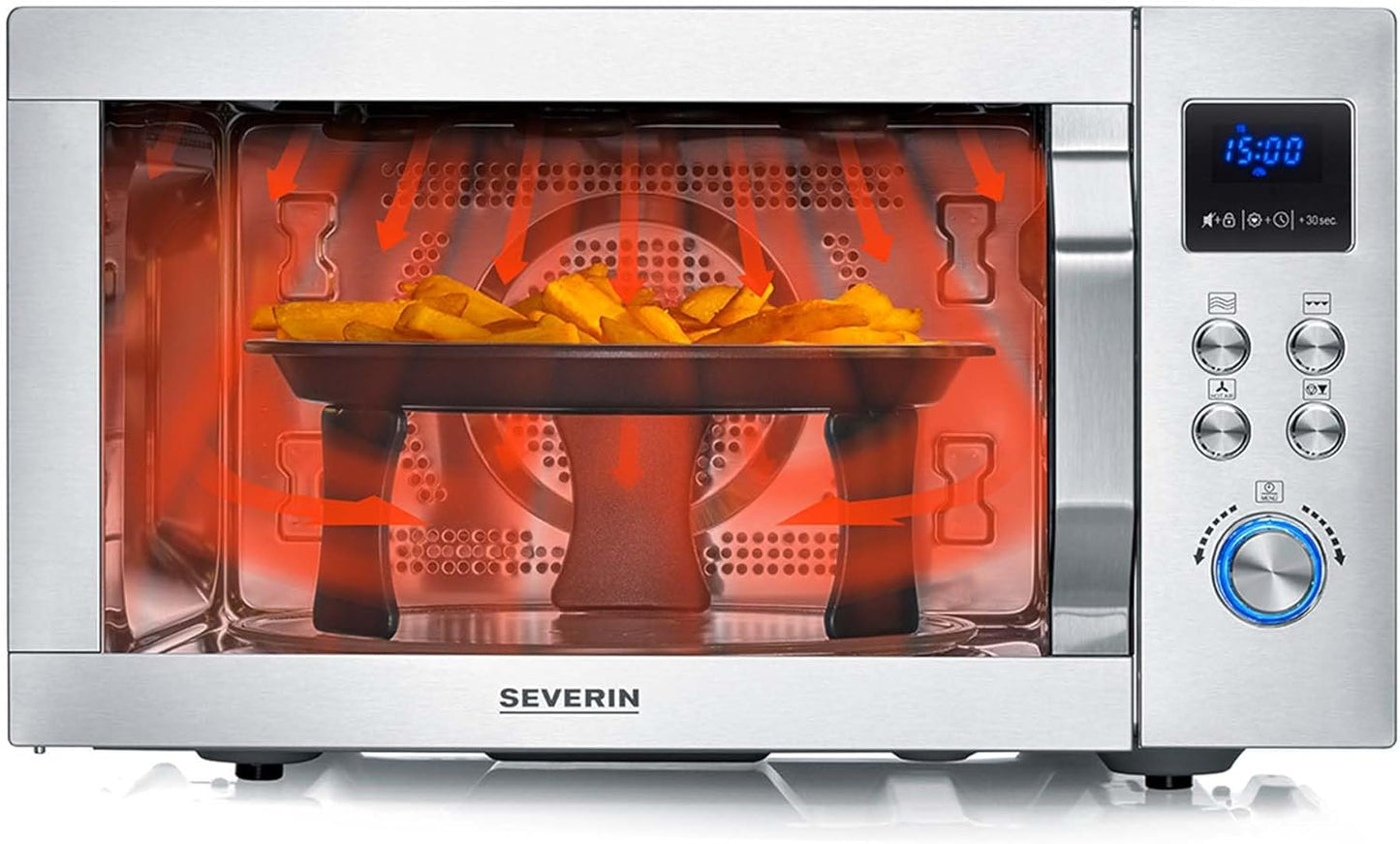 Mikrowelle mit Heissluft und Grillfunktion, 4-in-1 mit Air Fry Funktion