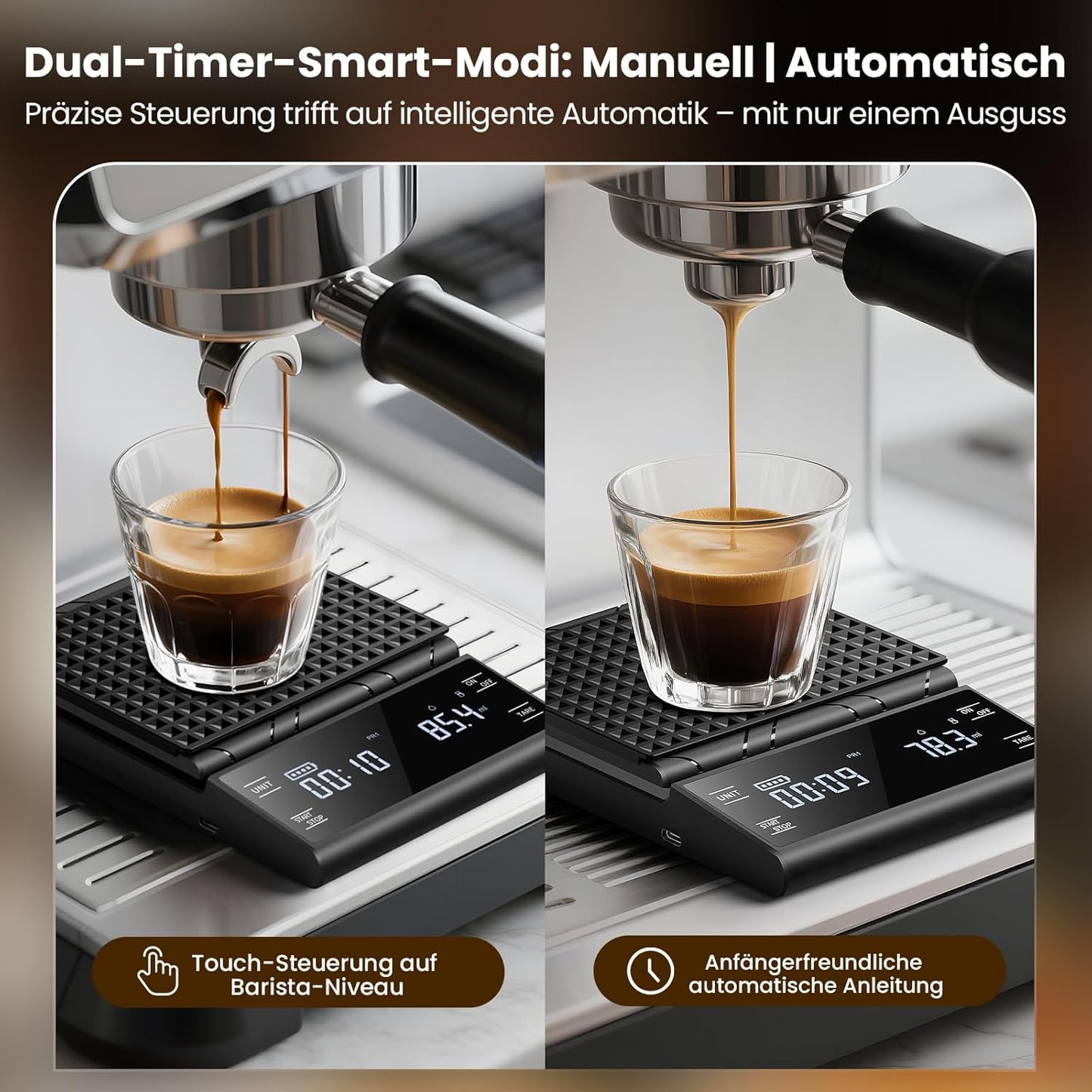 Digitale Kaffeewaage mit Timer