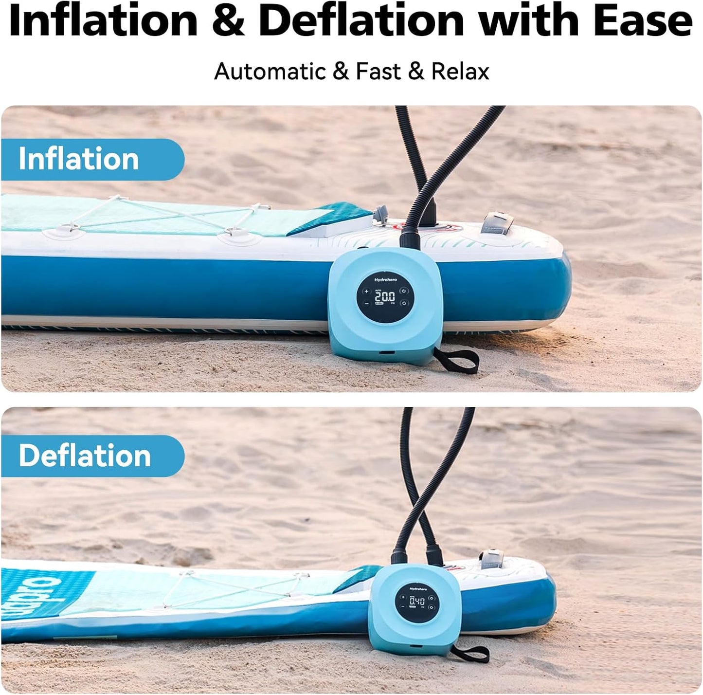 Elektrische SUP Pumpe, Blau