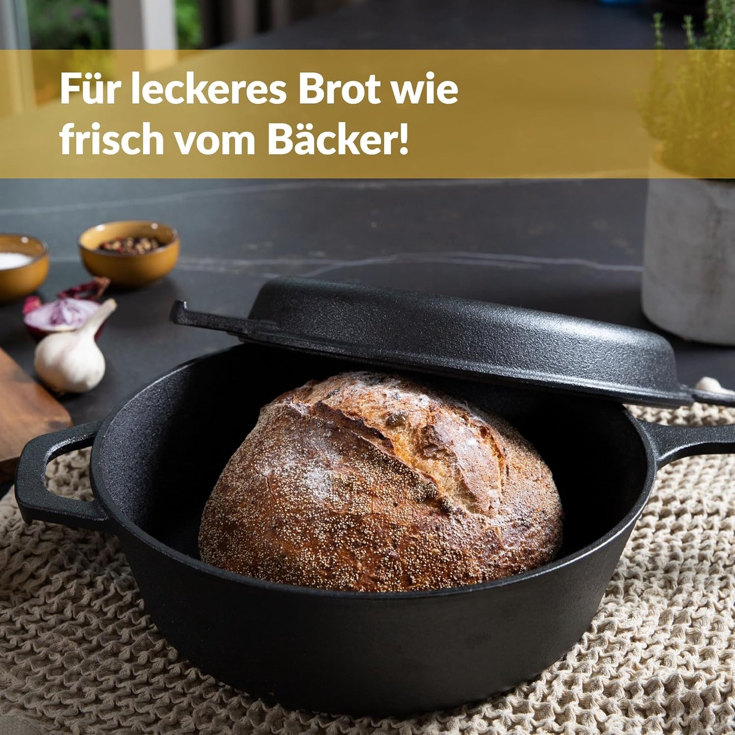 2in1 Brotbackform mit Gärkorb, 3L 2 in 1