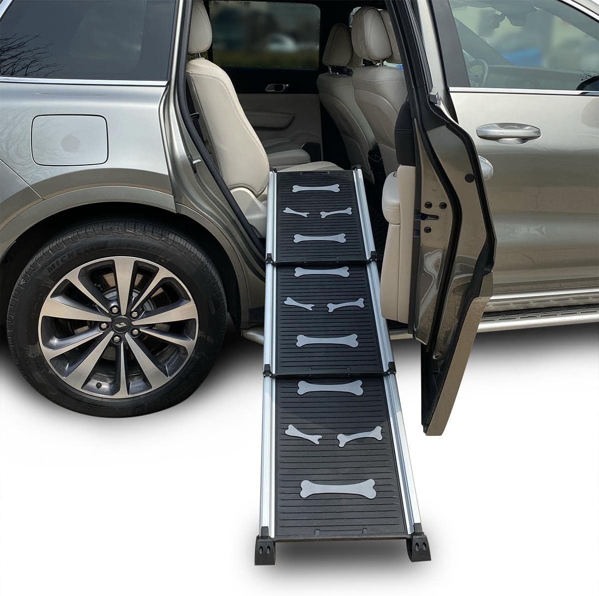Teleskopische Hunderampe für Auto, 70kg Tragkraft