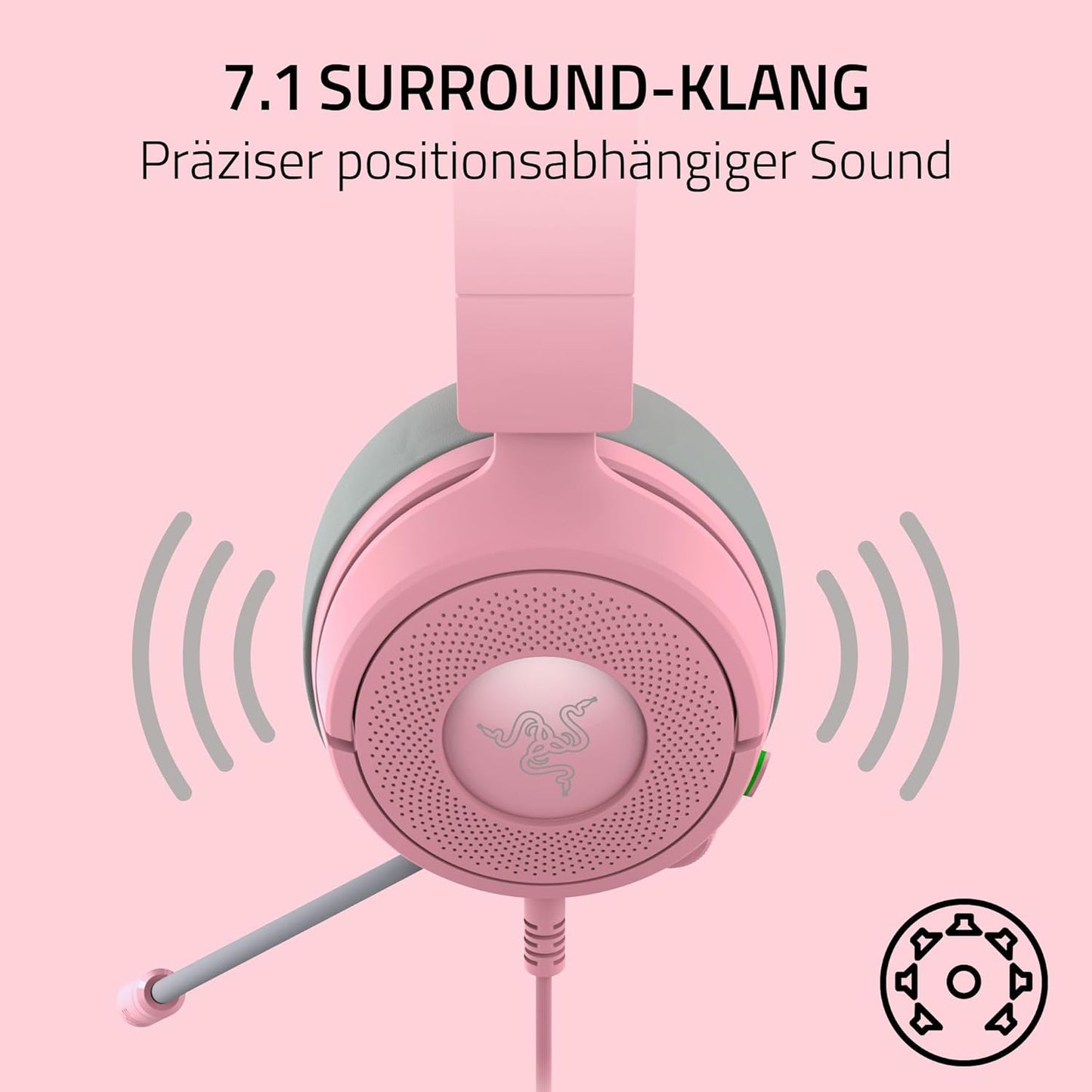 Kitty V3 X Kabelgebundenes Gaming-Headset mit Katzenohren, Quartz Kraken Kitty V3 X