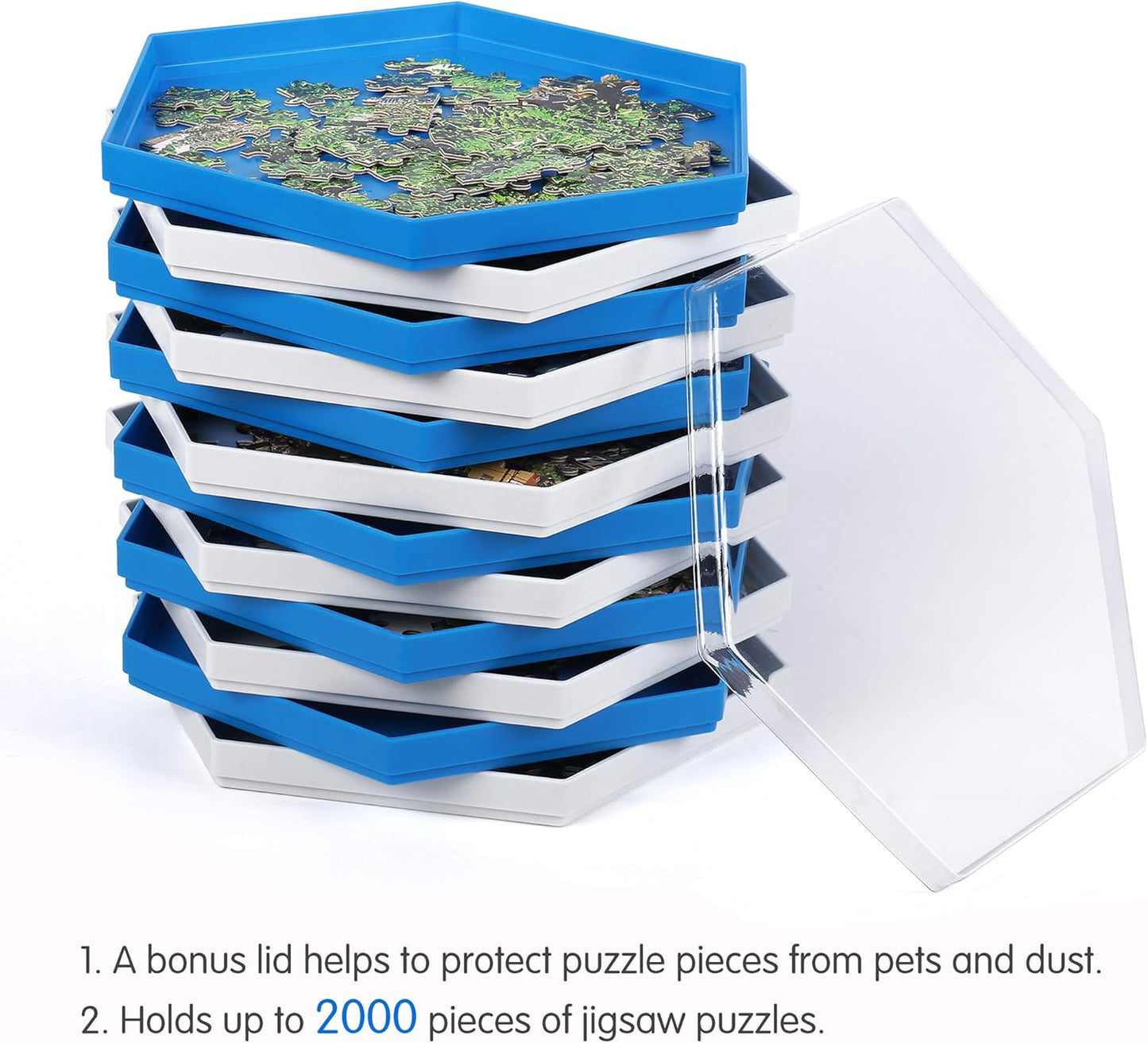 Stapelbare Puzzle-Sortiertabletts