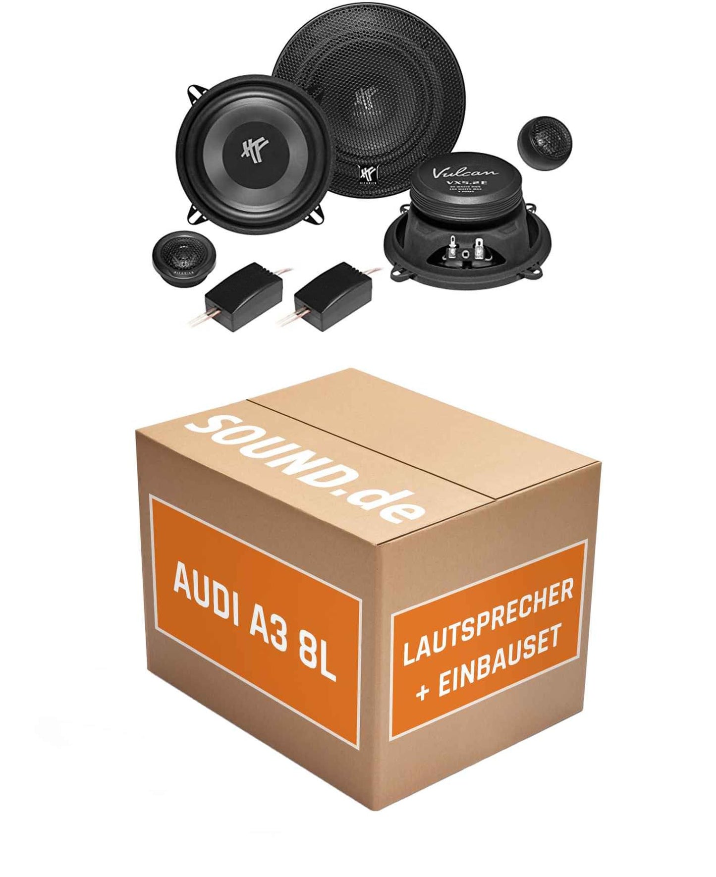 Einbau-Lautsprecher-Set für Audi A3, VX5.2E 1996–2003 / 2-3 Türer / vorne