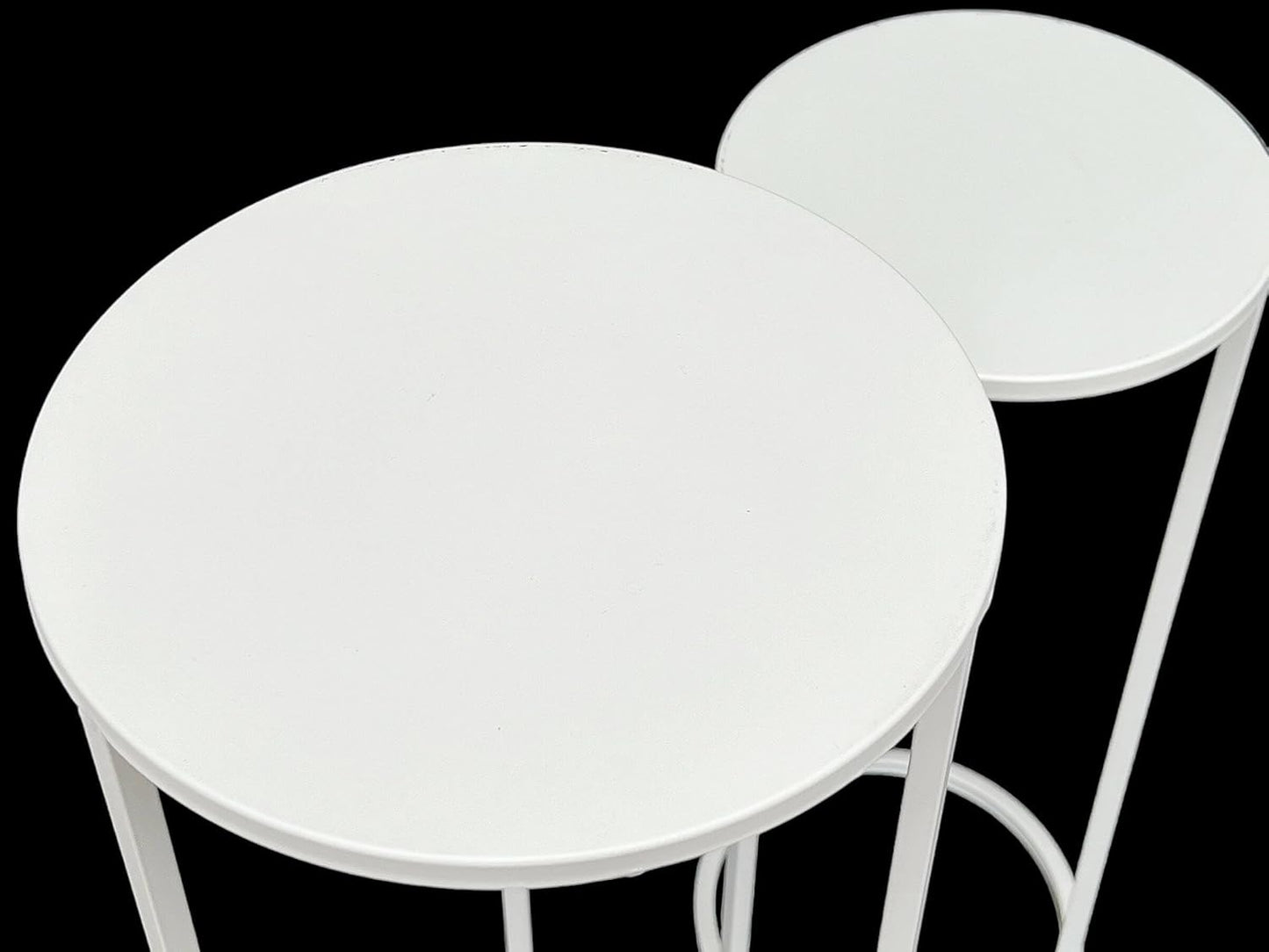 3-teiliges Blumenhocker & Beistelltisch Set