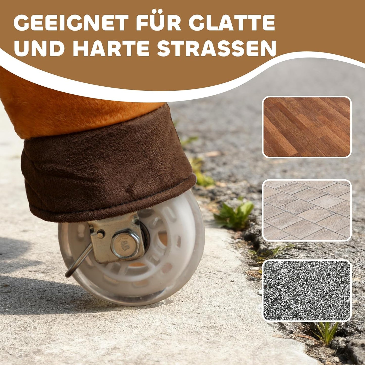 Reitpferd PP-Baumwolle, Polyester Kaffee-Braun