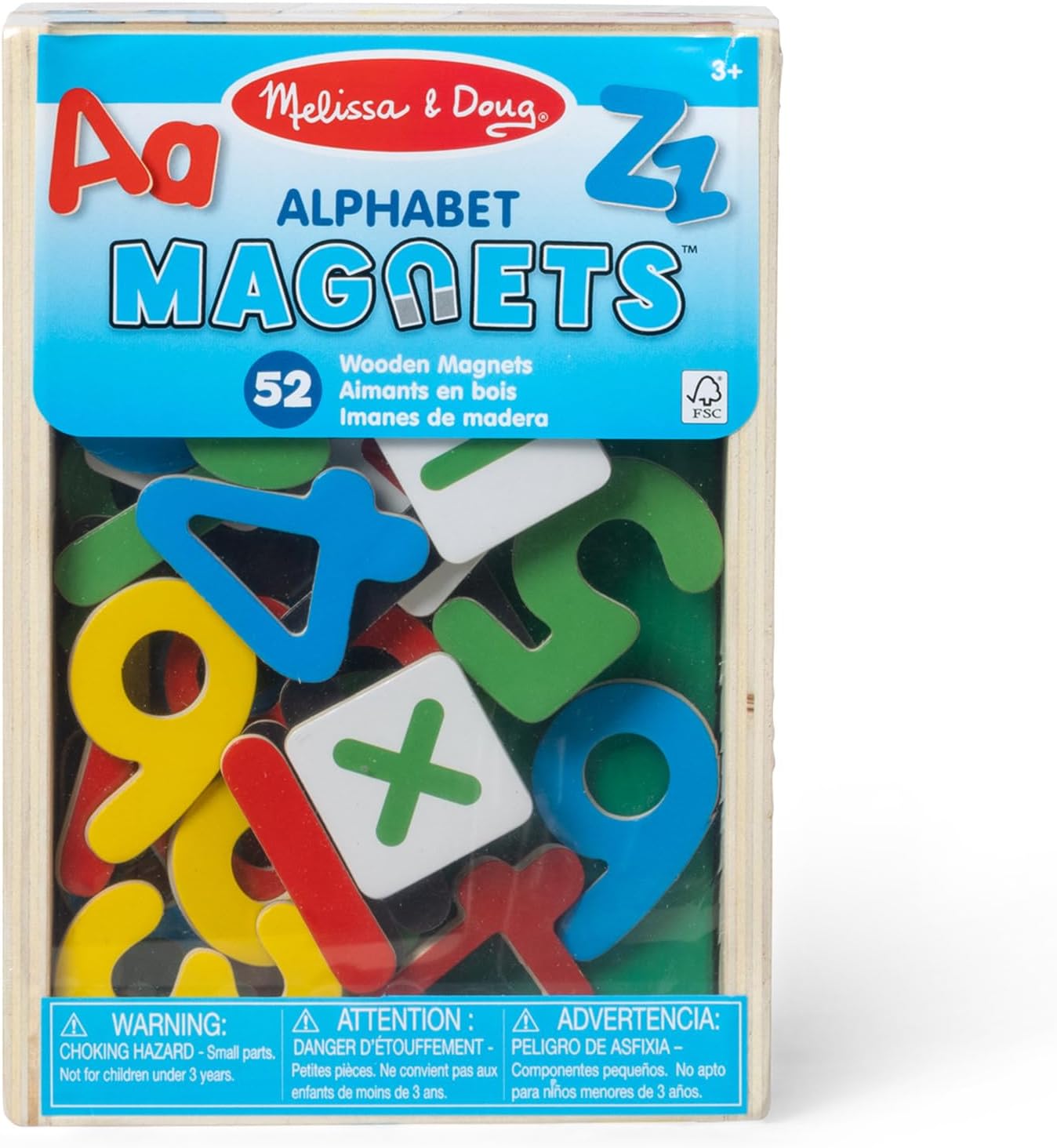 Holzbuchstaben-Magnetset für Kinder, Holzbuchstabenmagneten