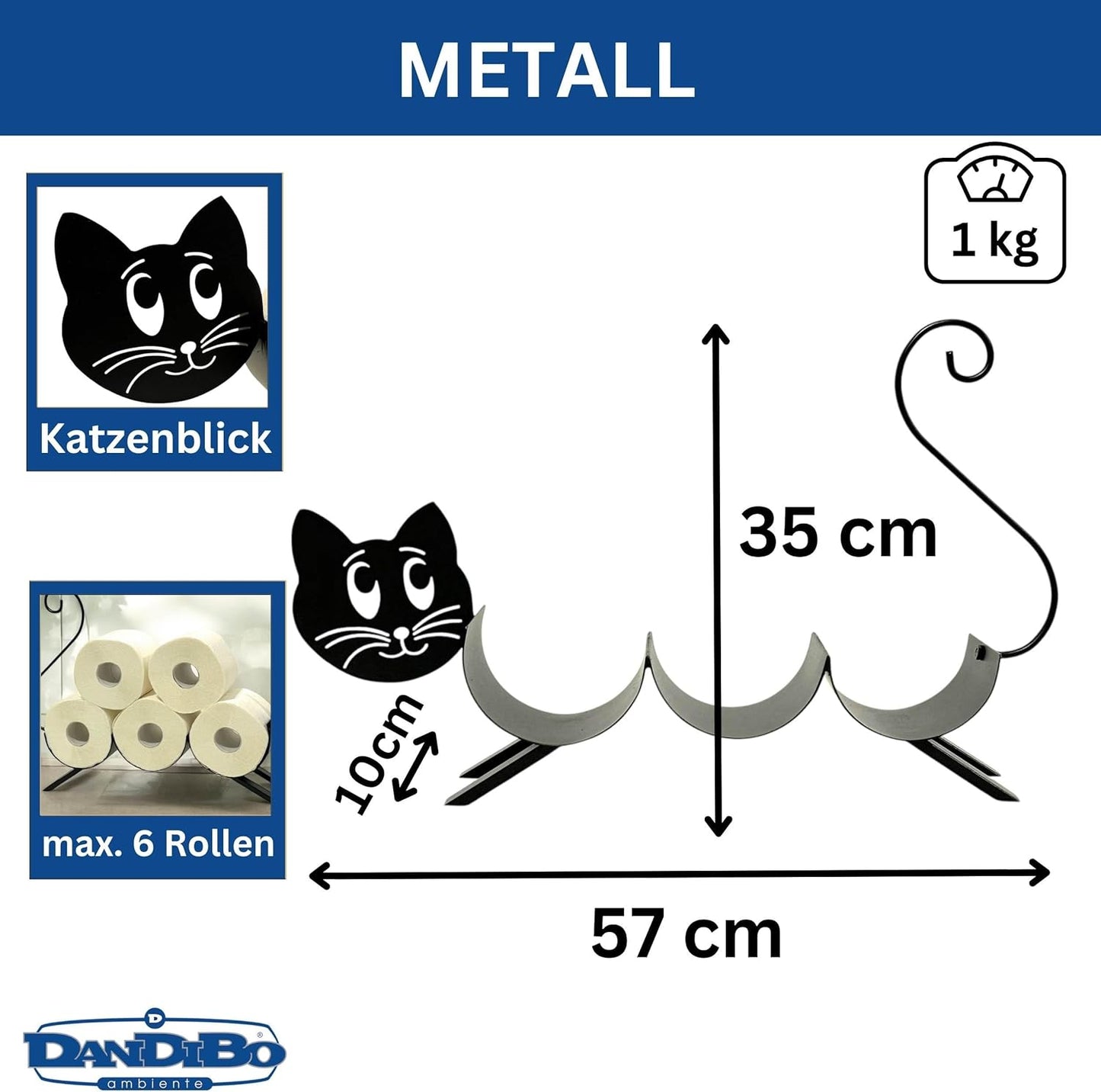 Toilettenpapierhalter Katze