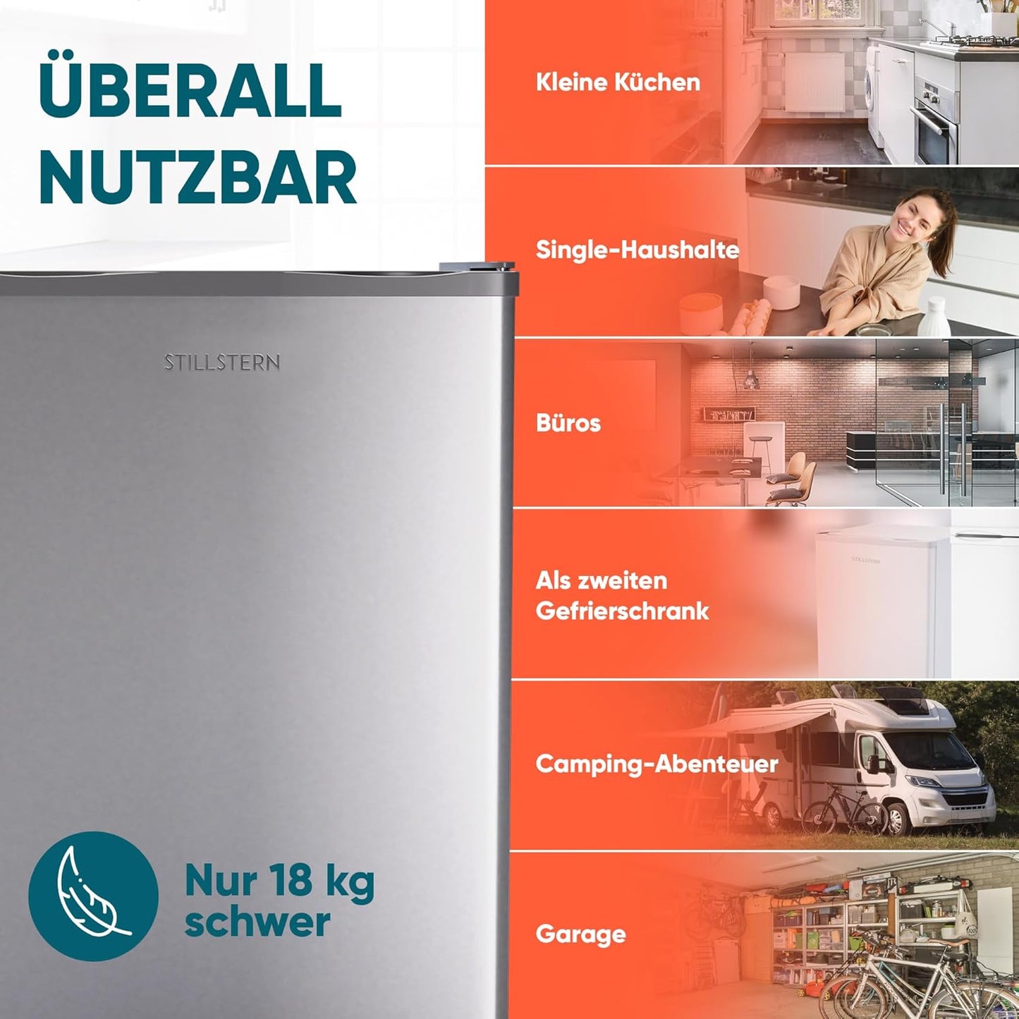 Mini-Gefrierschrank, Silber