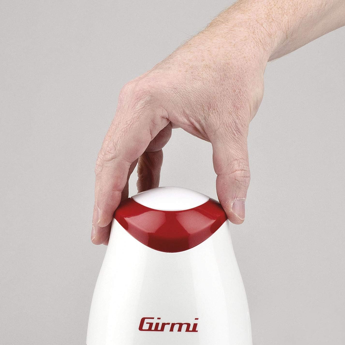 Zerkleinerer mit Edelstahlklingen, Weiss / Rot