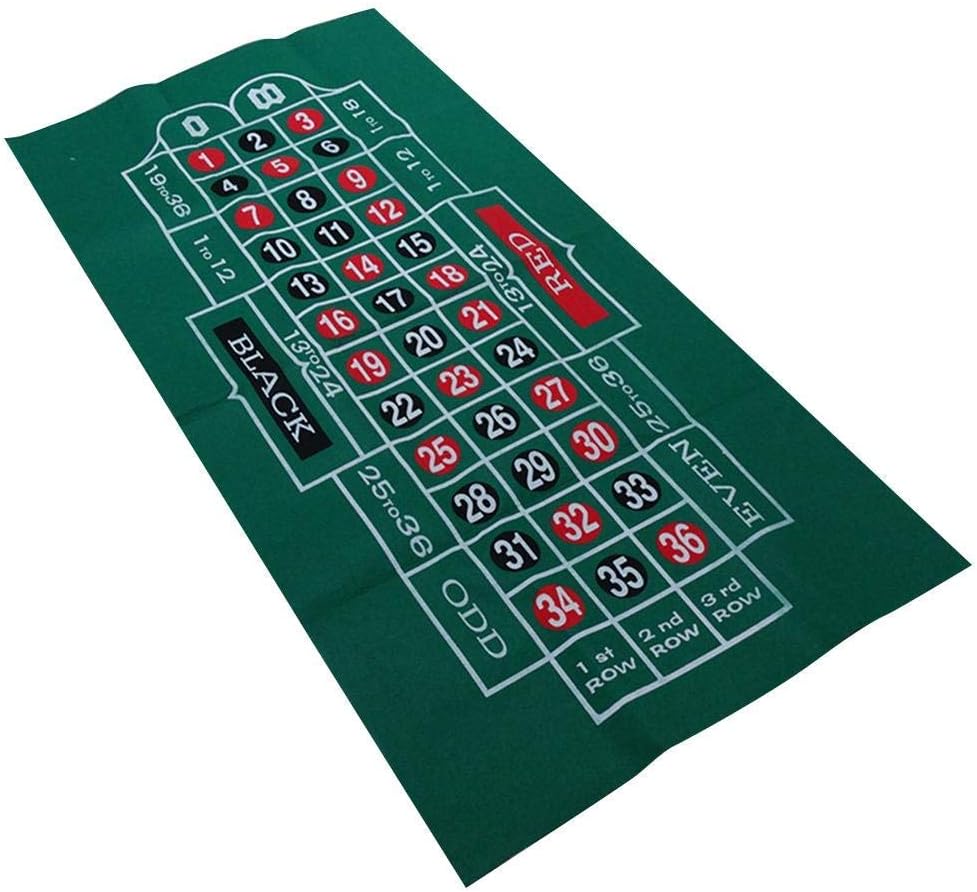 Tischdecke mit Blackjack- und Roulette-Muster