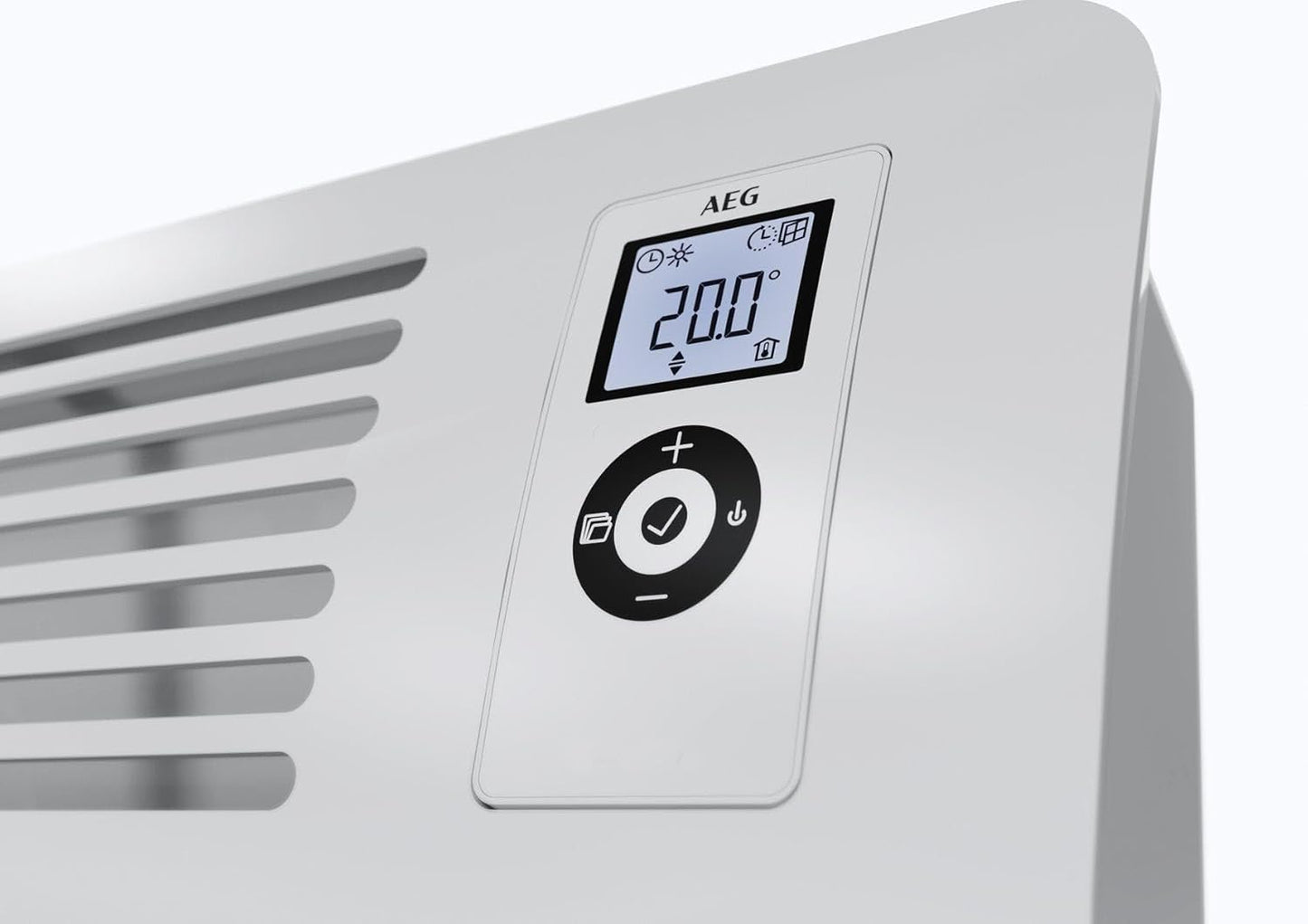 Wandkonvektor WKL 2000 Comfort, für ca. 25 m² / Aluminiumfront und 120-Min.-Timer