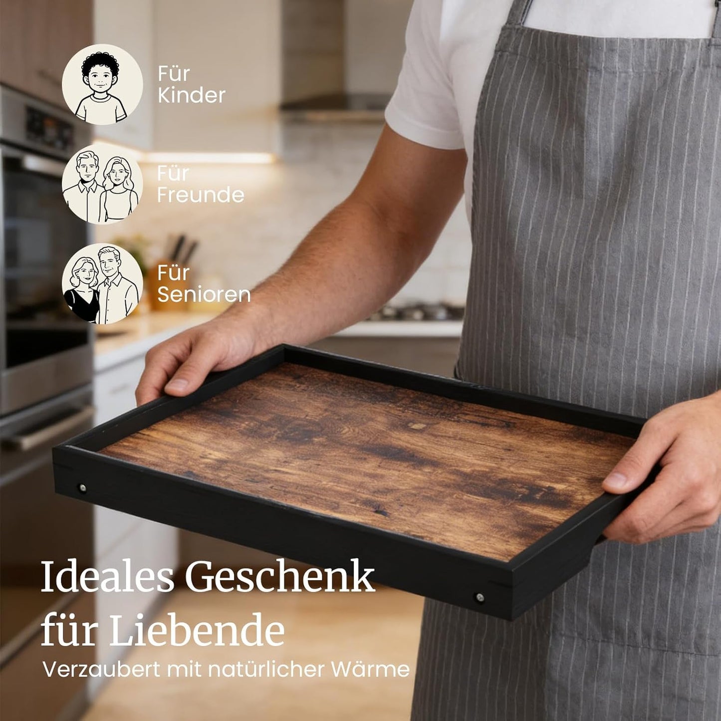 Klappbare Frühstückstabletts im 2er-Pack