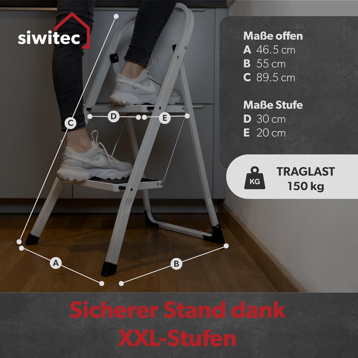 Klapptritt, 2-stufig Anthrazit