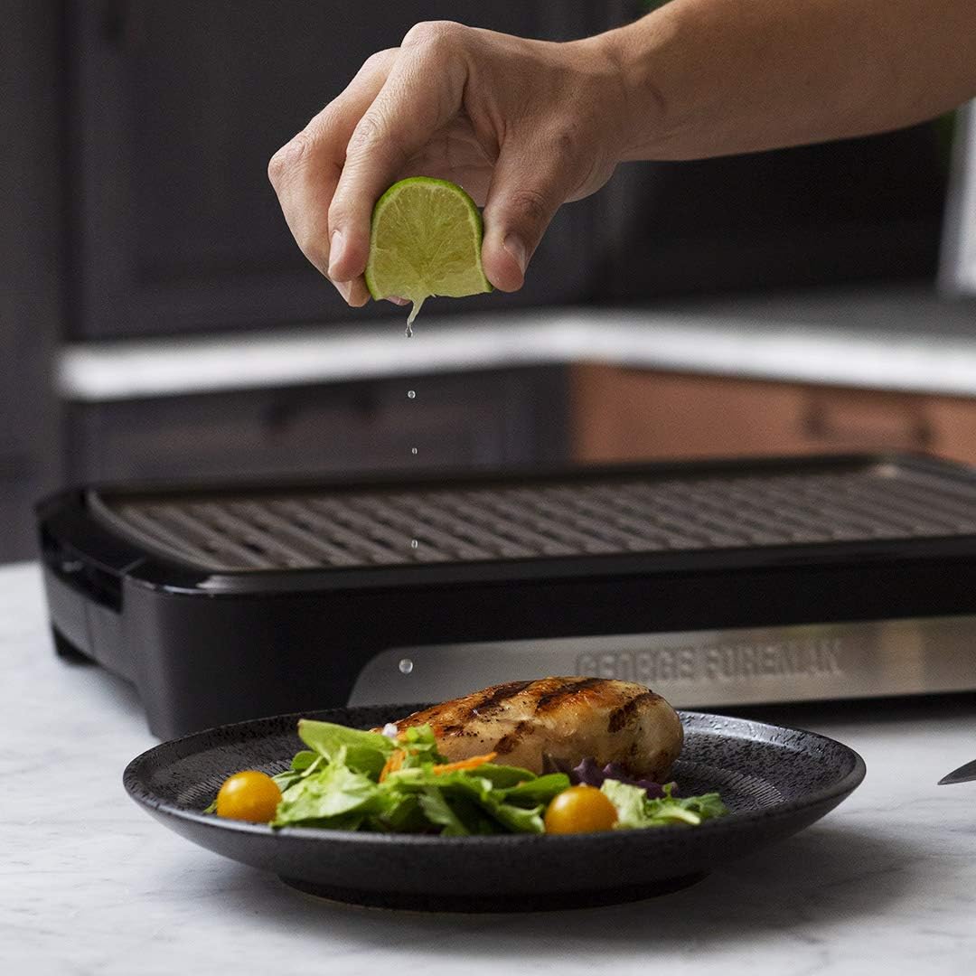 Smokeless Indoor Tischgrill mit Fettauffangschale, Tischgrill