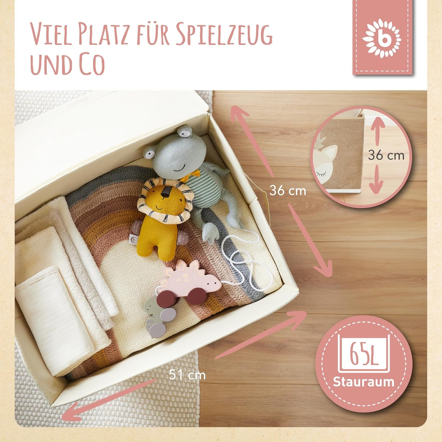 Faltbox mit Deckel Reh Ella, Reh Ella