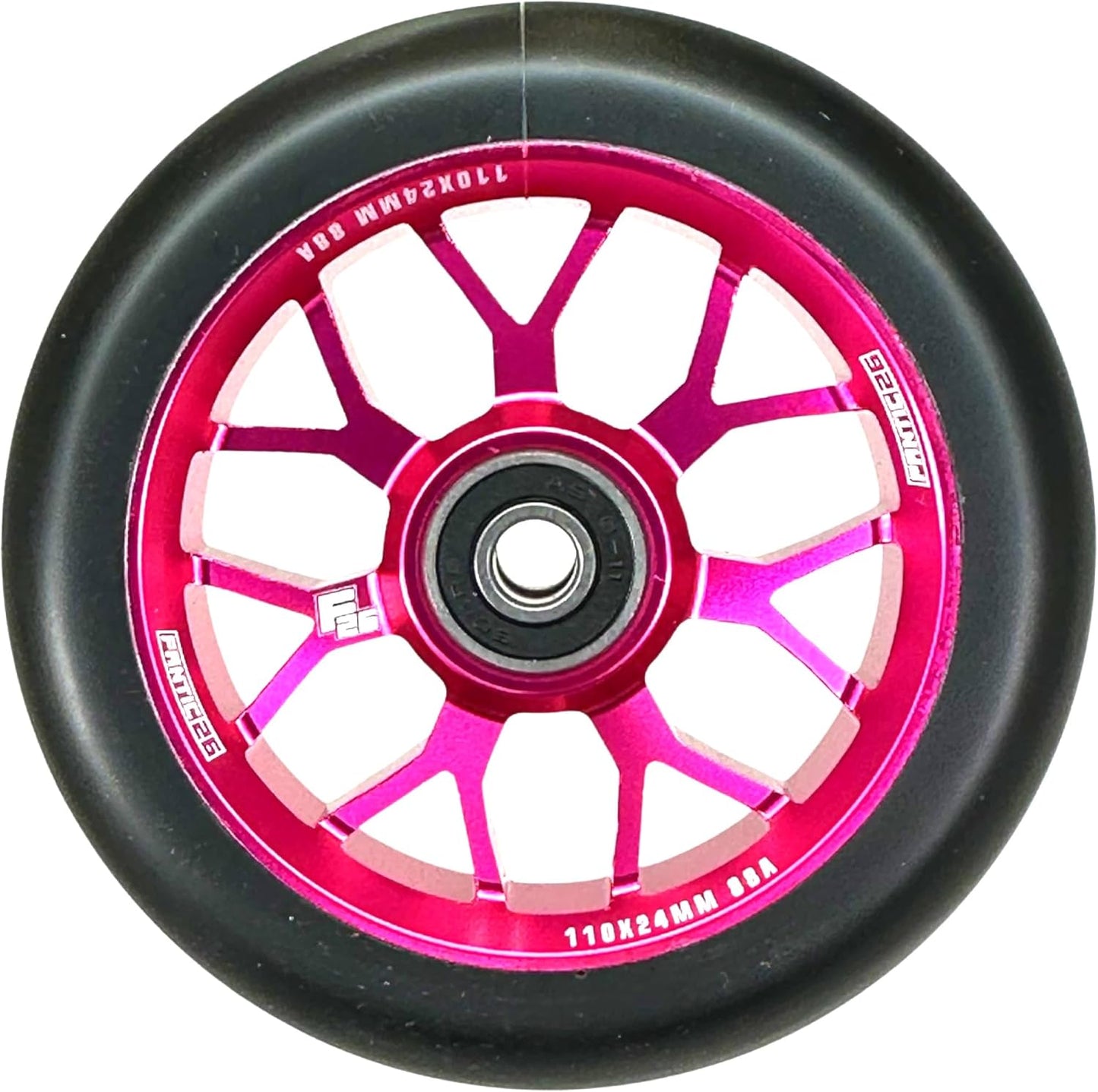 Stunt Scooter Freestyle Rad, 110mm, Pink//Pu Schwarz