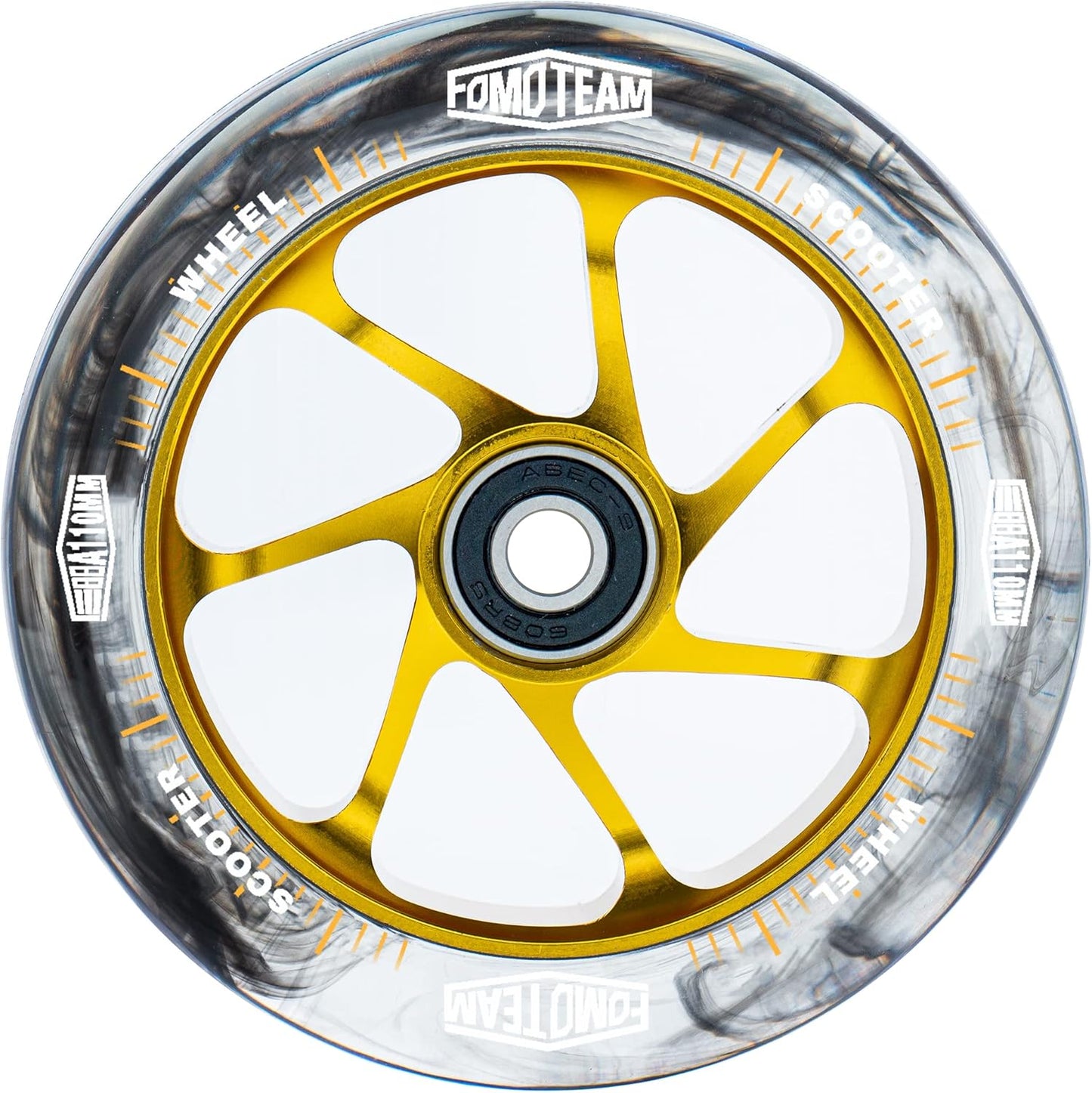 Pro Stunt-Scooter-Räder (2 Stück), Schwarzer PU-Goldkern