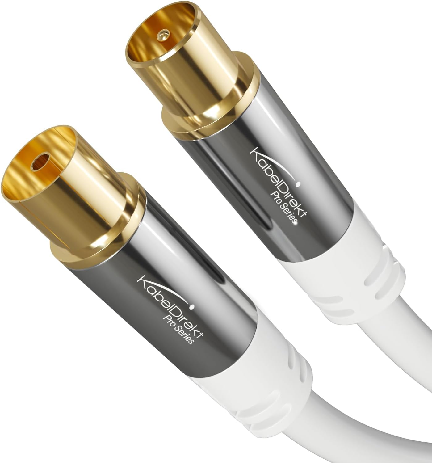 4K Antennenkabel Koaxialkabel für TV, 12,5m Weiß