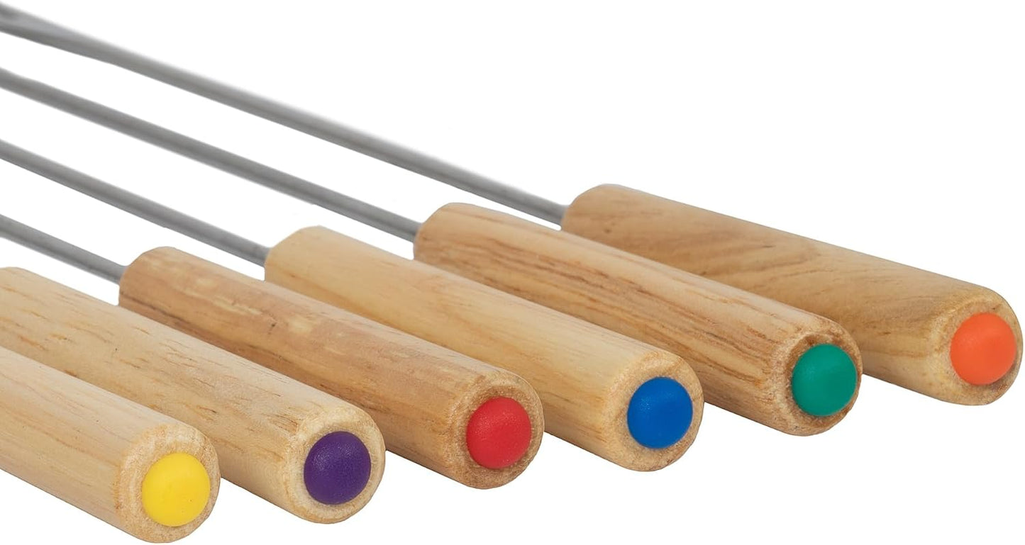 13-teiliges Fondue-Set für 6 Personen, Schwarz / Preseasoned