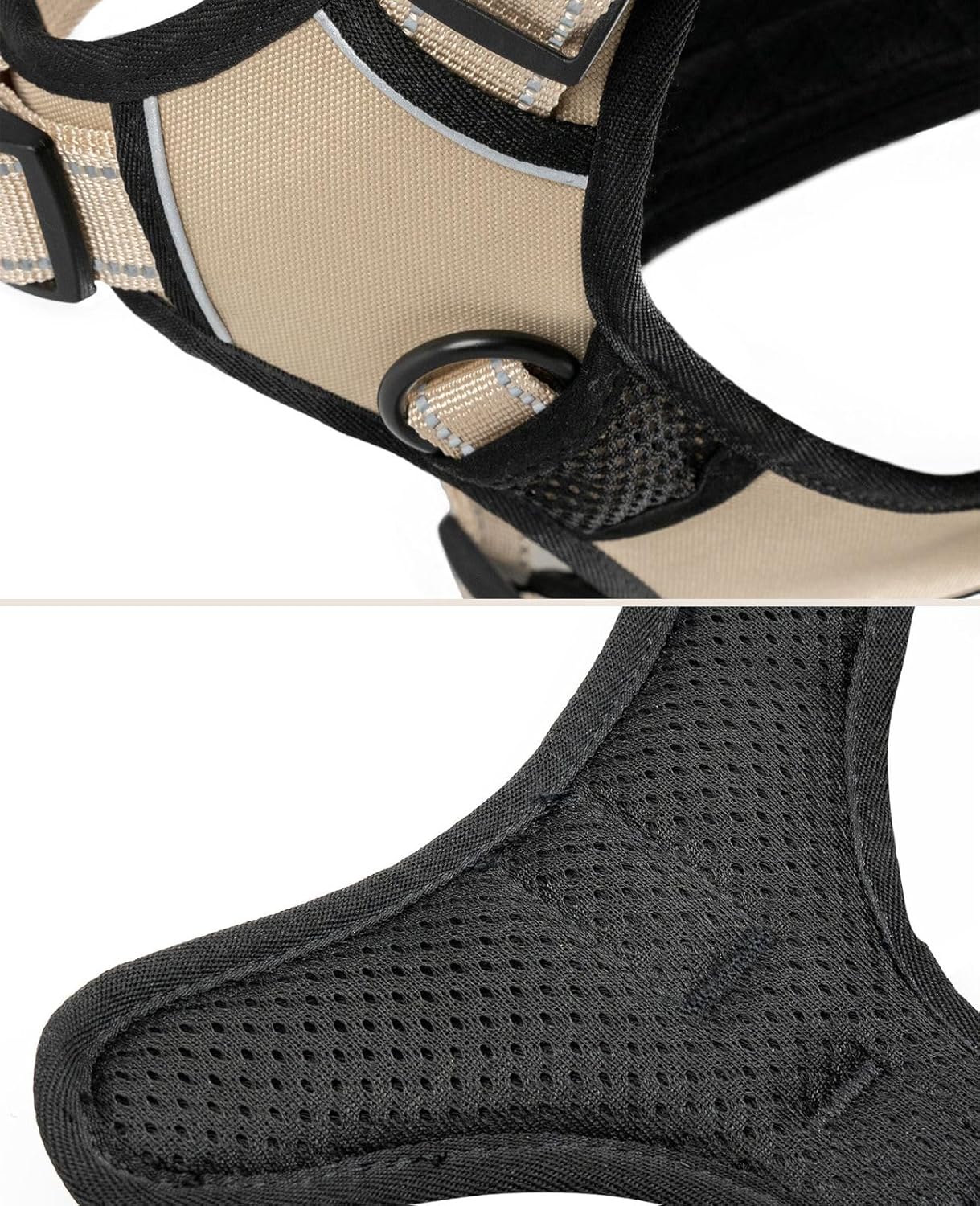 Gepolstertes Hundegeschirr, XL Beige