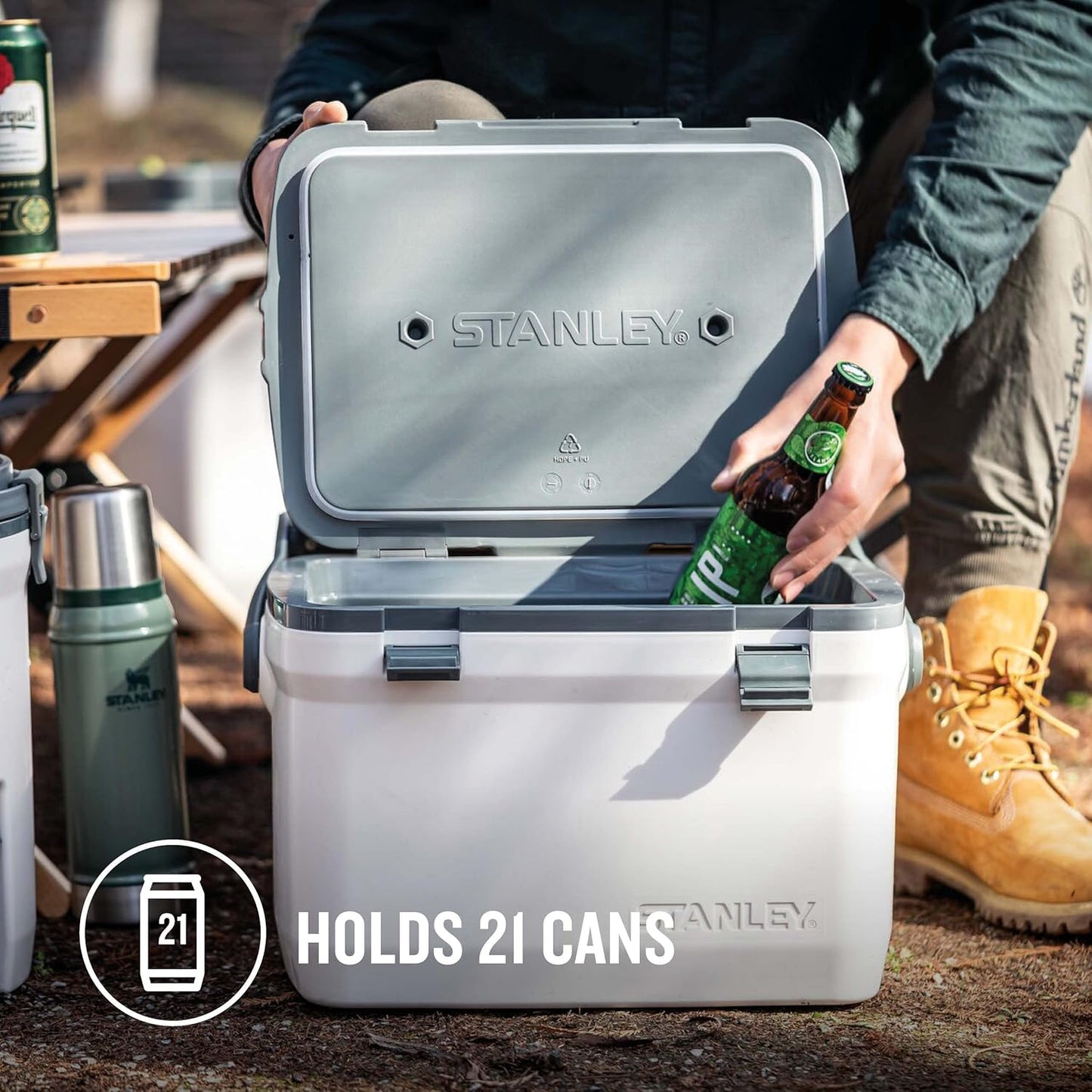Adventure Camping Kühlbox, 15.1L Polar White