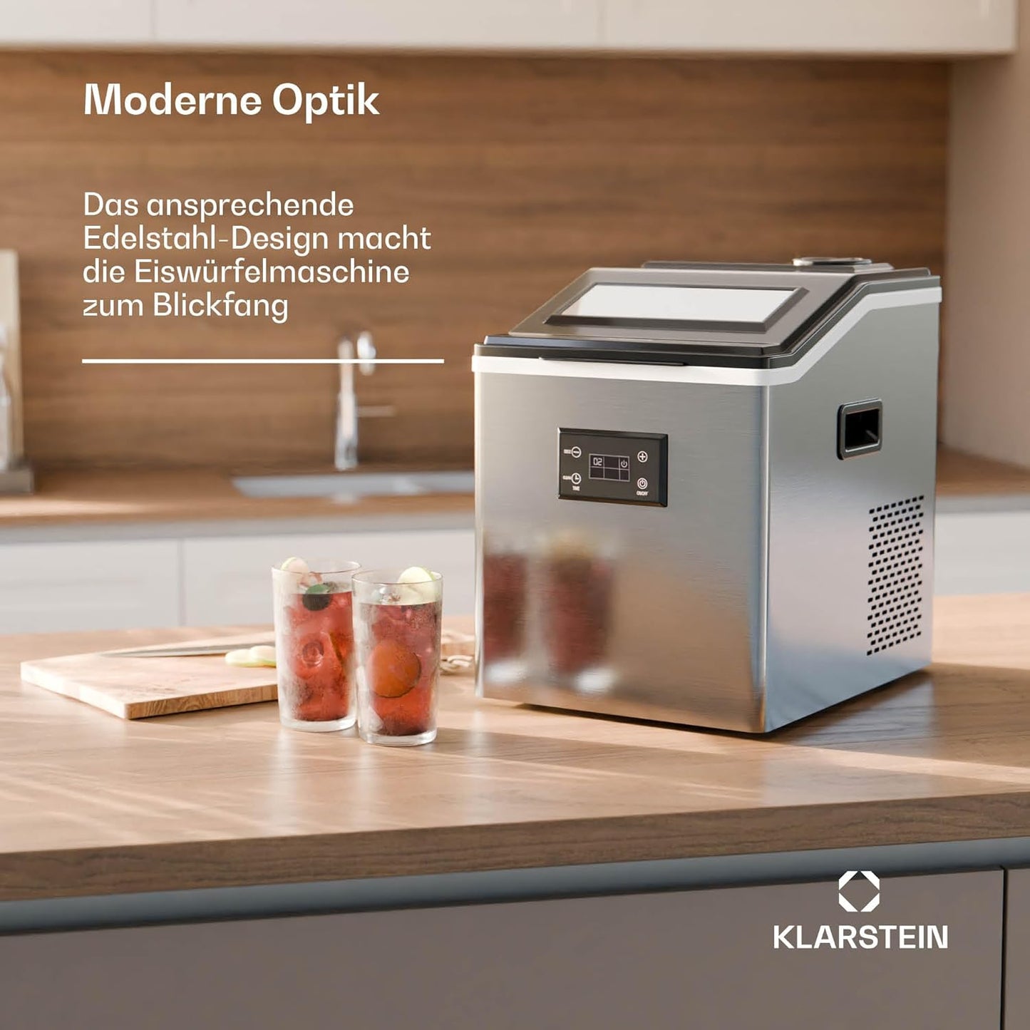 Eiswürfelmaschine FrostMaster (40 kg/Tag), Edelstahl