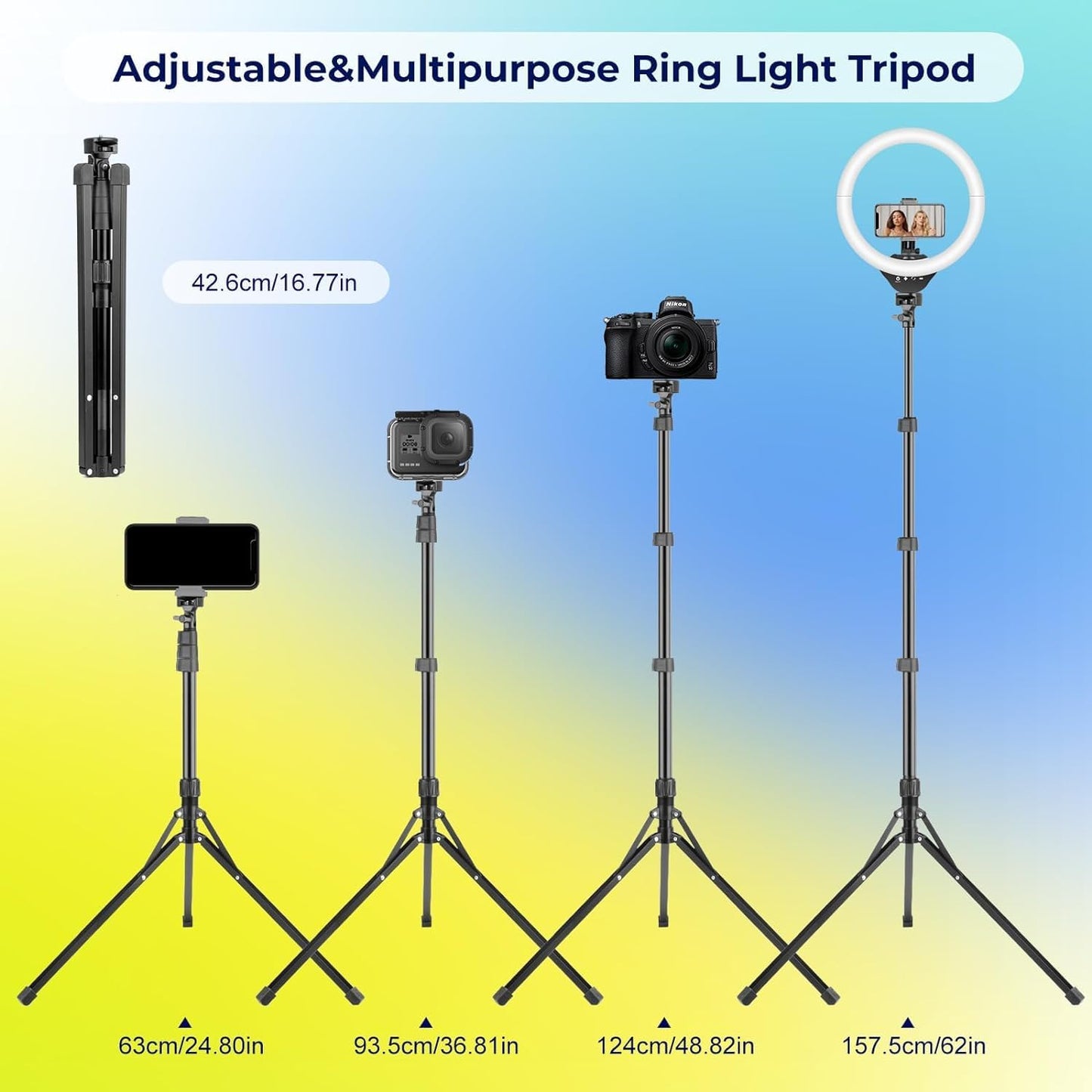 Ringlicht mit Stativ, 14 Zoll
