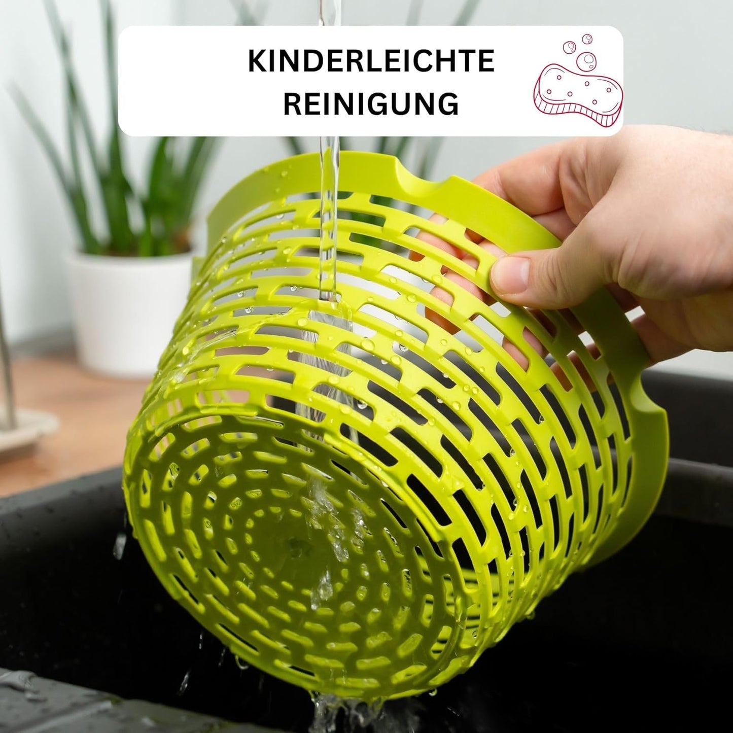 Salatschleuder Spinderella, 4,4 l, apfelgrün