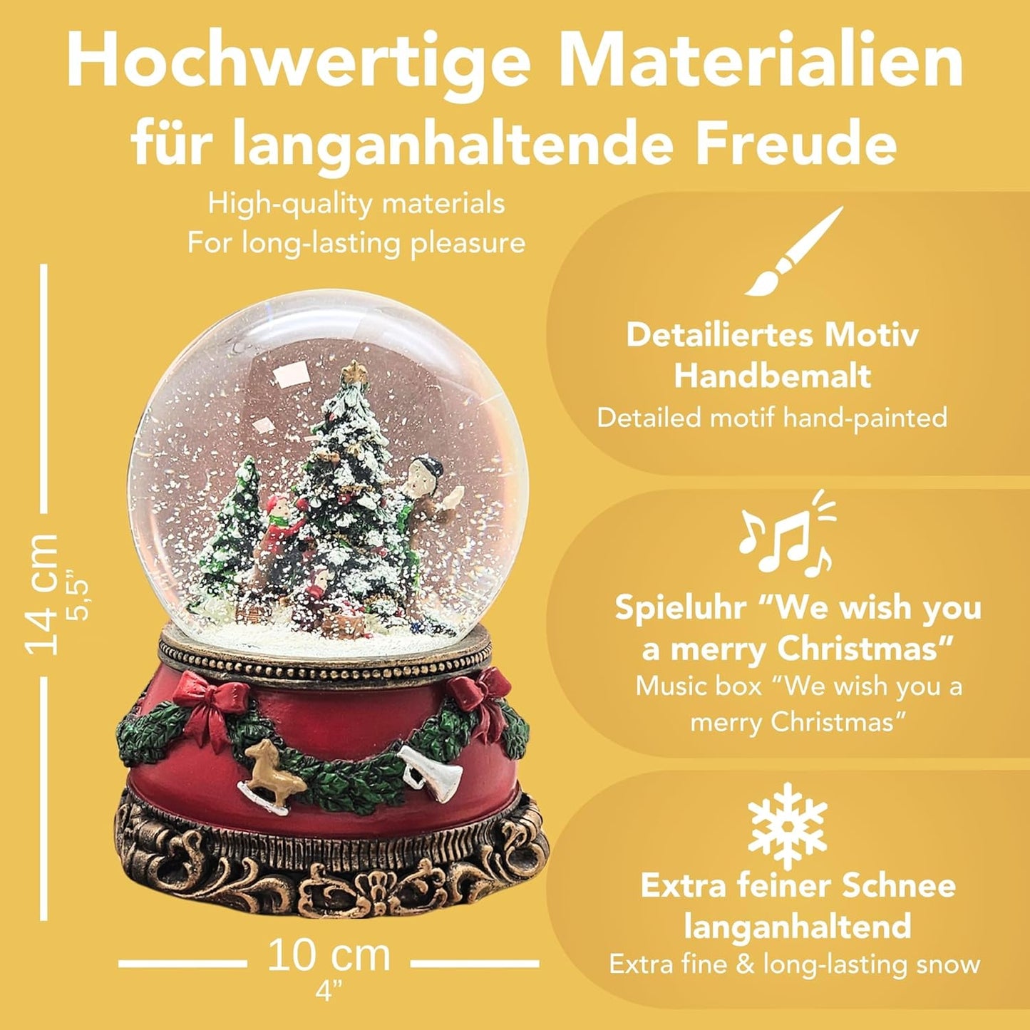 Schneekugel "Christbaum schmücken"