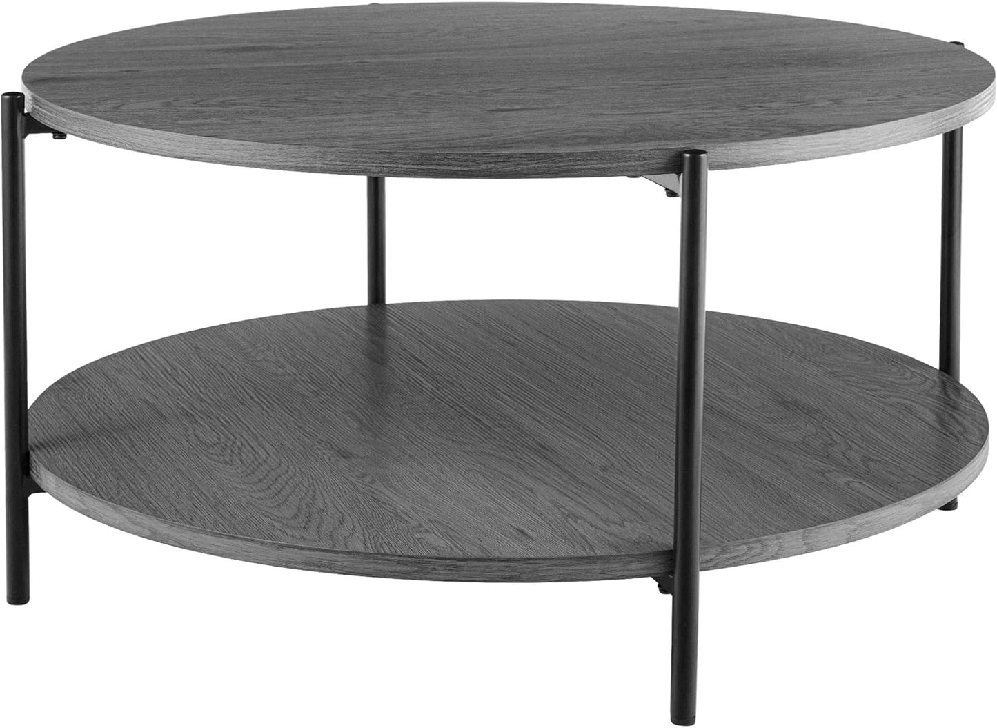 Runder Couchtisch Edduma, Ø 80 cm Grau