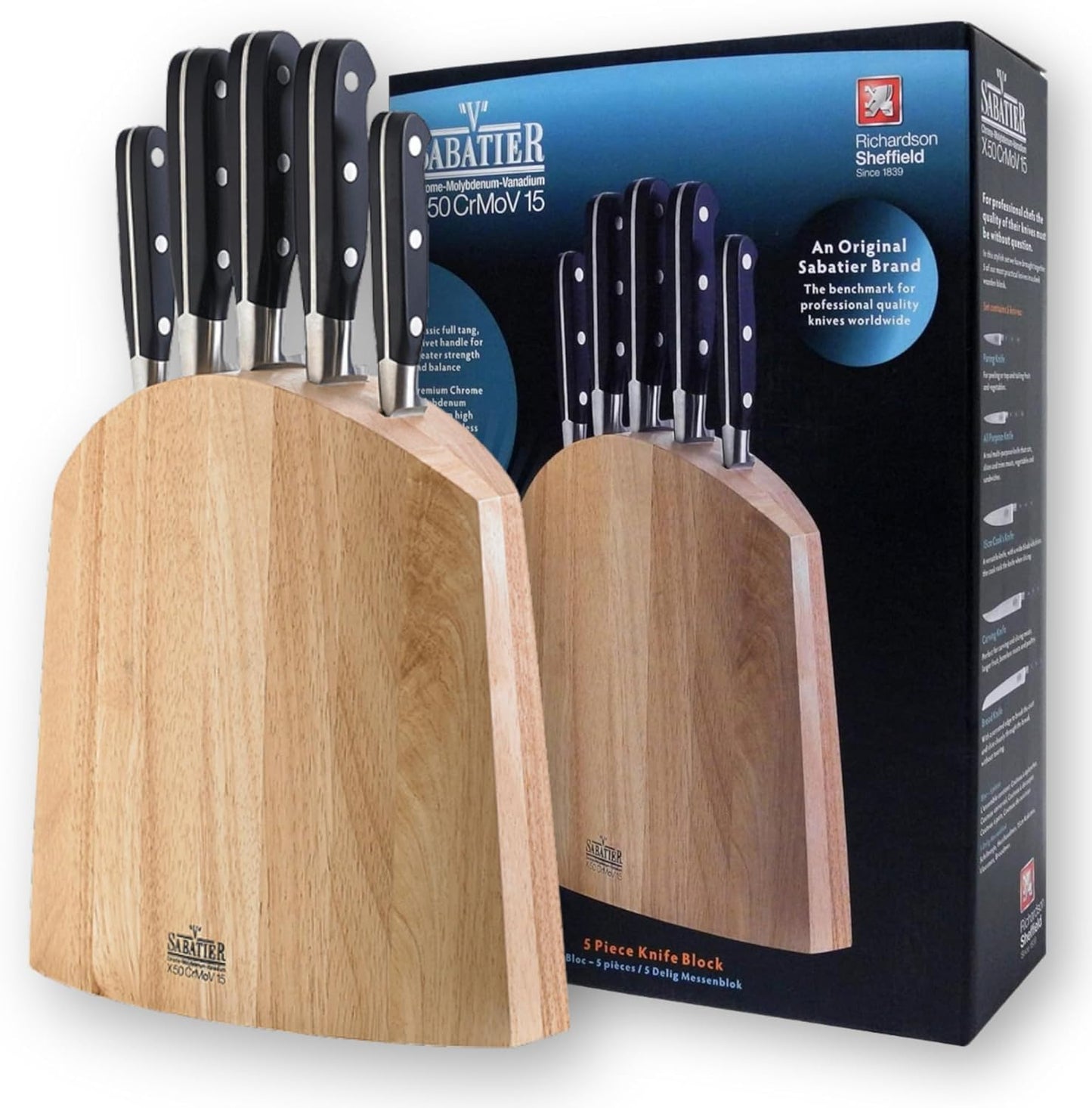 V Sabatier Messerhalter Set, 5-tlg