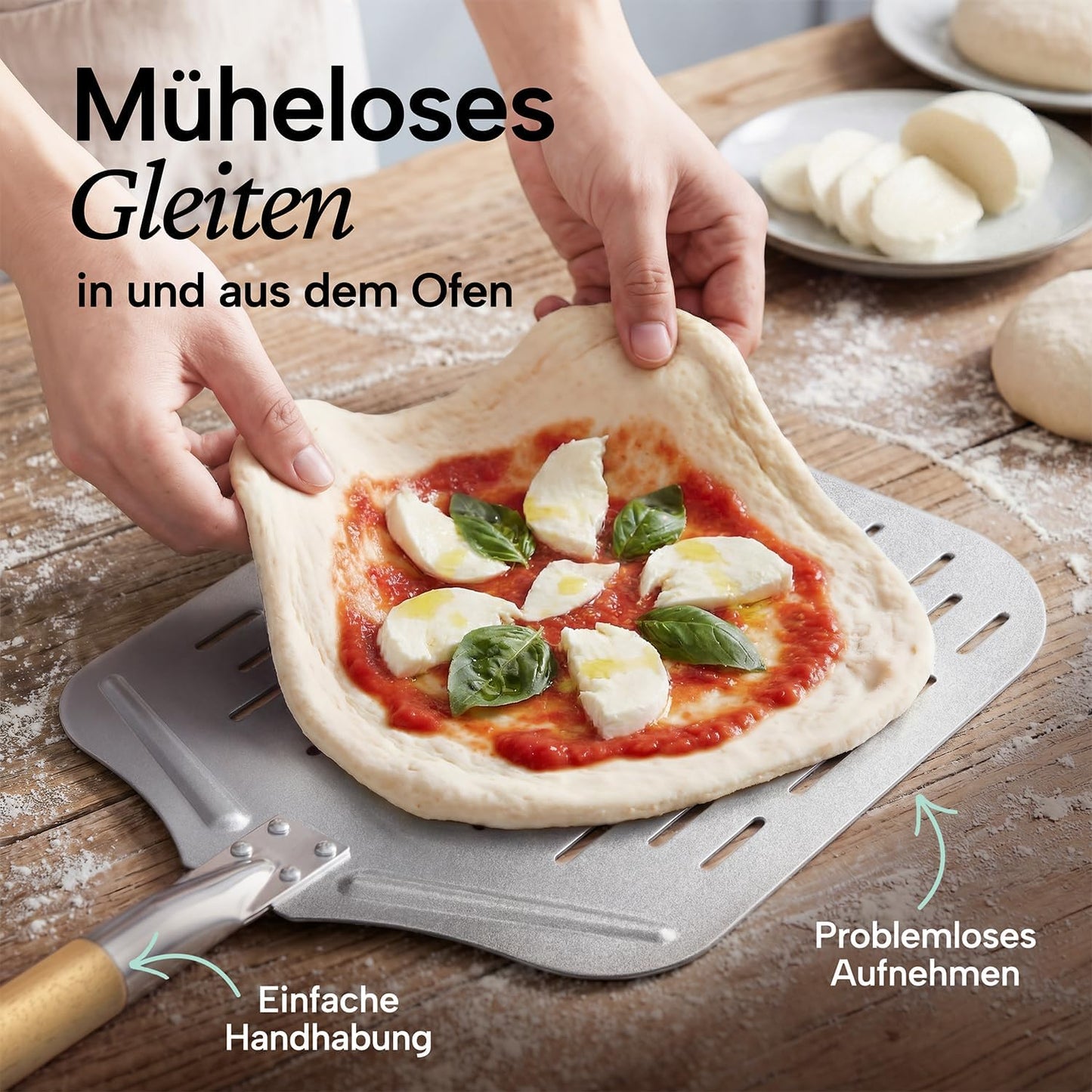 Pizzaschieber, Perforiert 60 cm