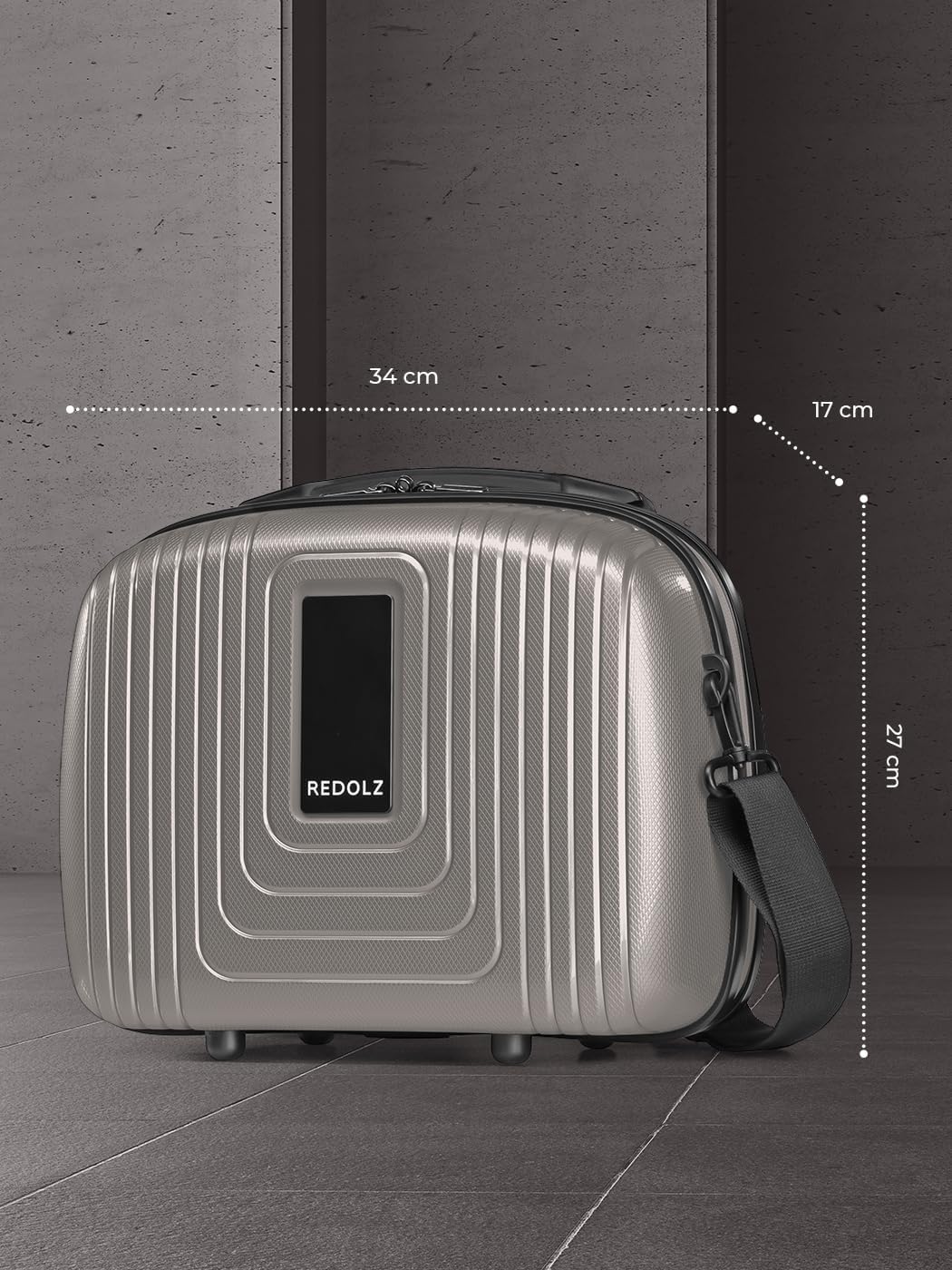 Essentials 14 Beautycase 34 cm, Coffee Grey Metallic Beauty Case (34 cm)
