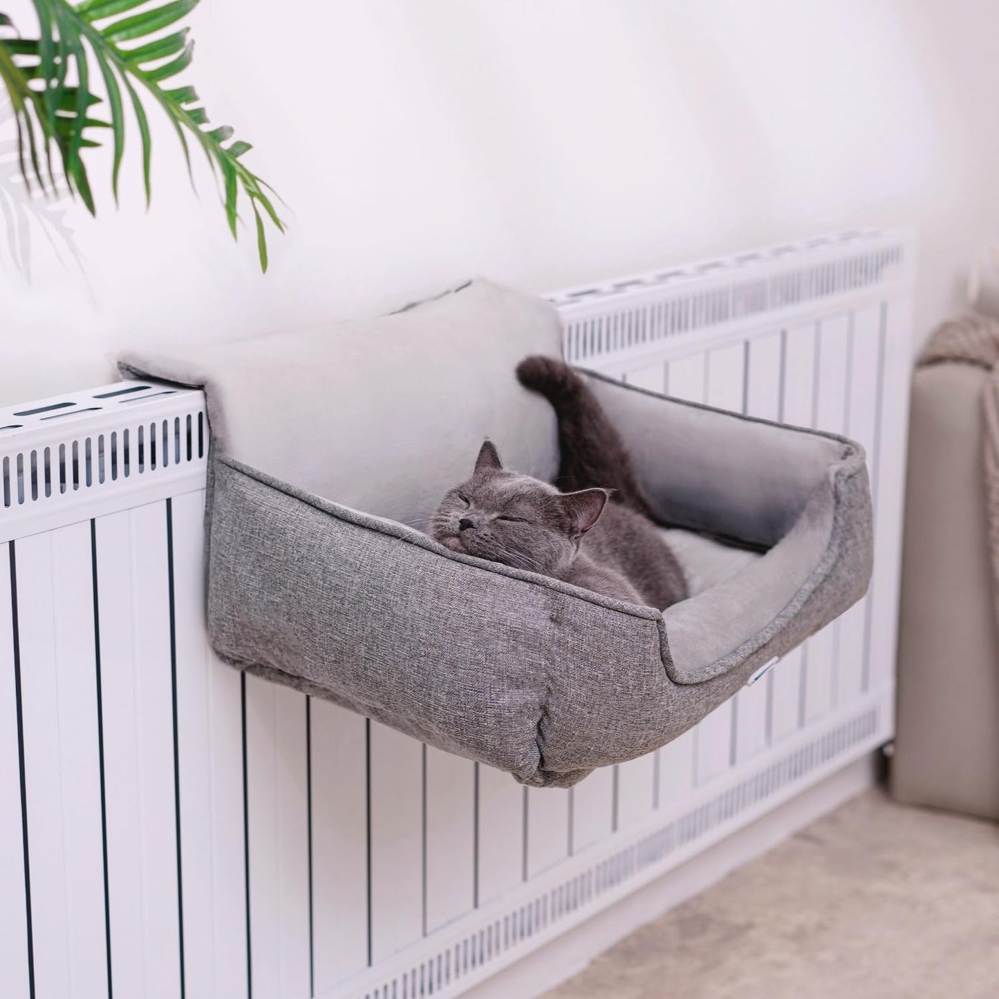 Katzenbett für Heizungen, Grau L 55 x B 34 x H 27 cm